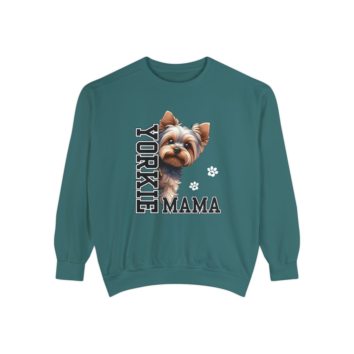 Yorkie Mama - Premium Sweatshirt Sweatshirt Blue Spruce / S