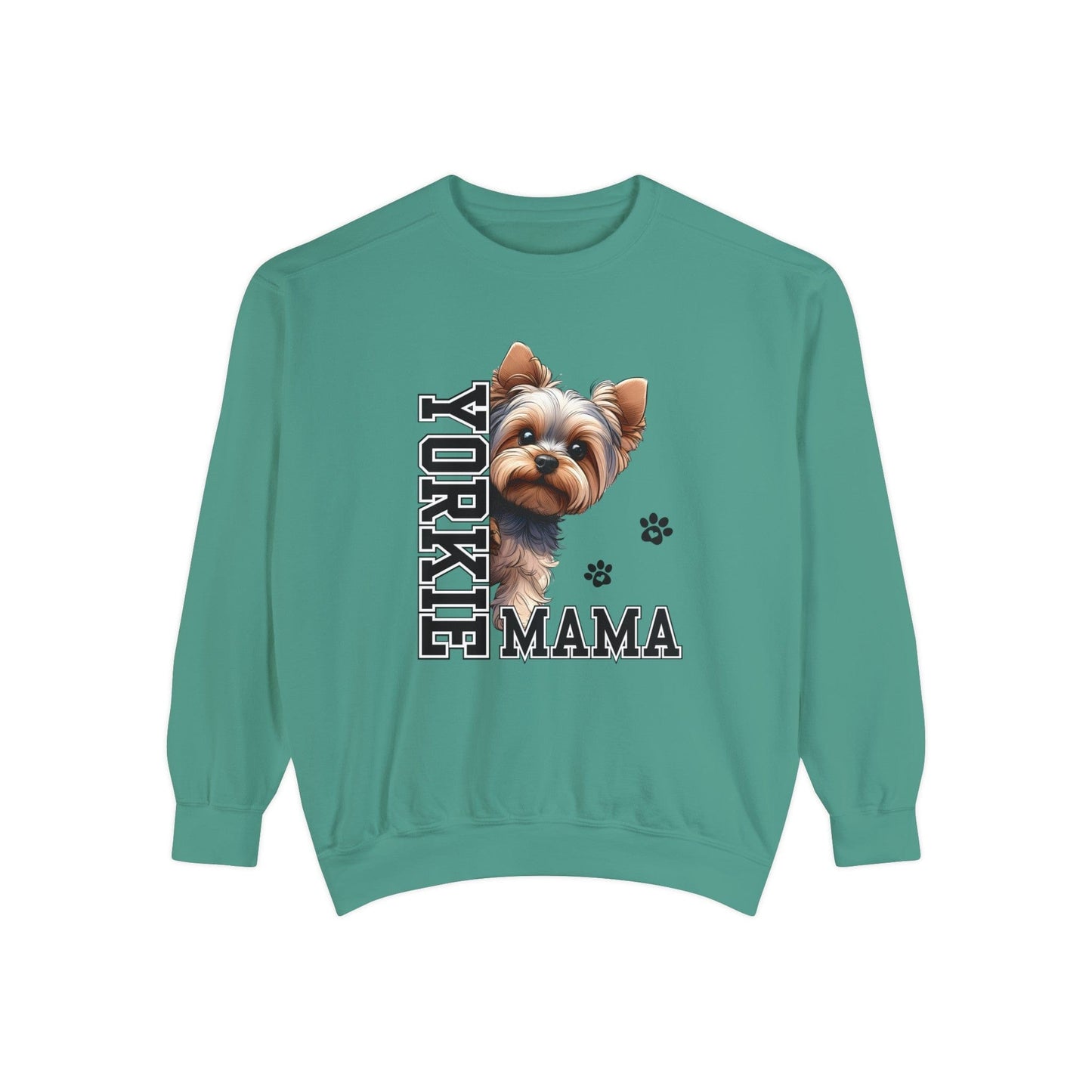 Yorkie Mama - Premium Sweatshirt Sweatshirt Light Green / S