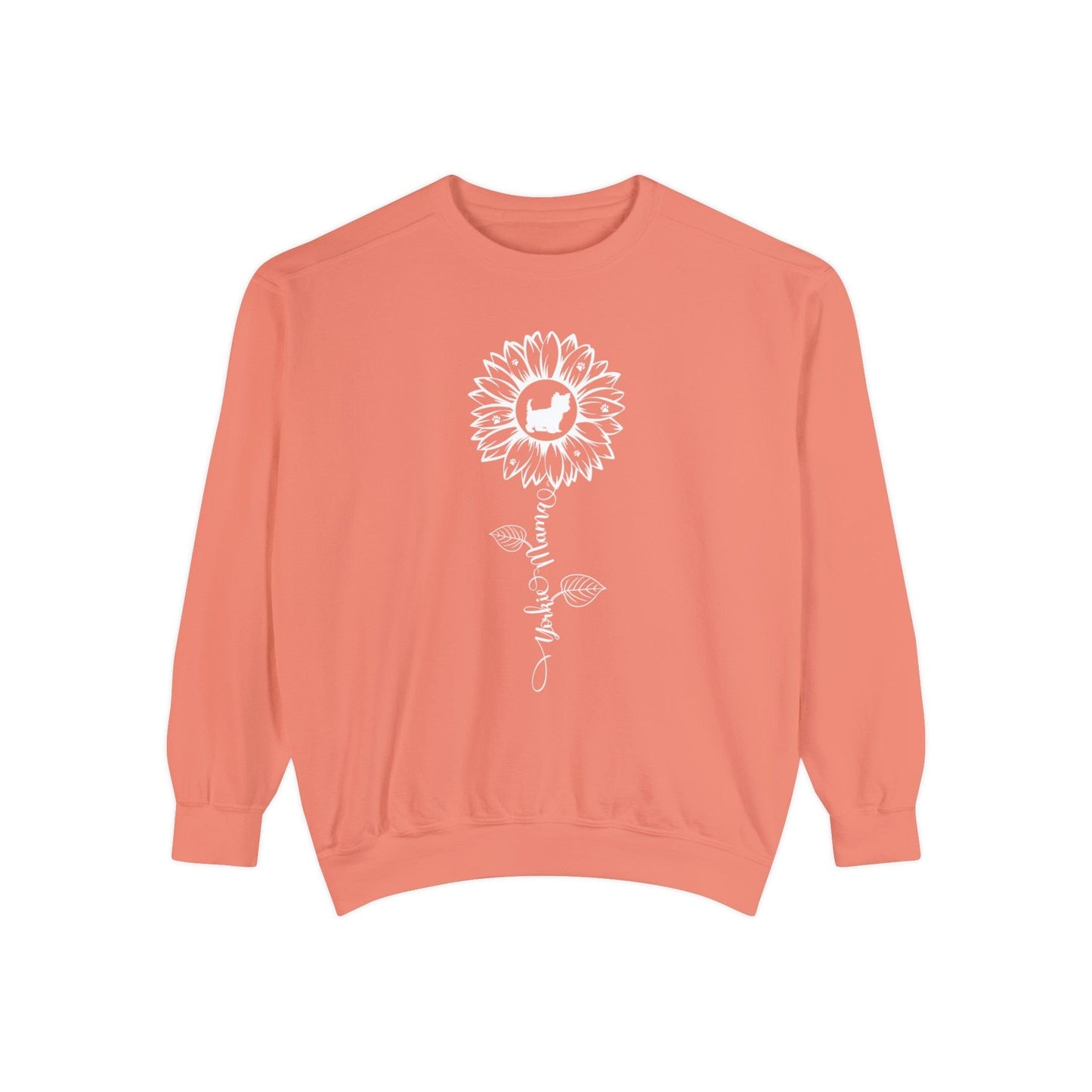 Yorkie Mama Sunflower Sweatshirt Sweatshirt Terracotta / S