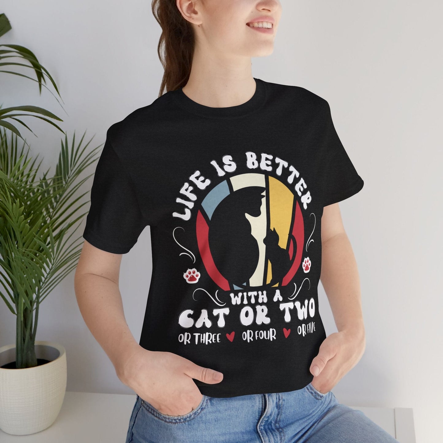 Life is Better with Many Cats Tee T-Shirt