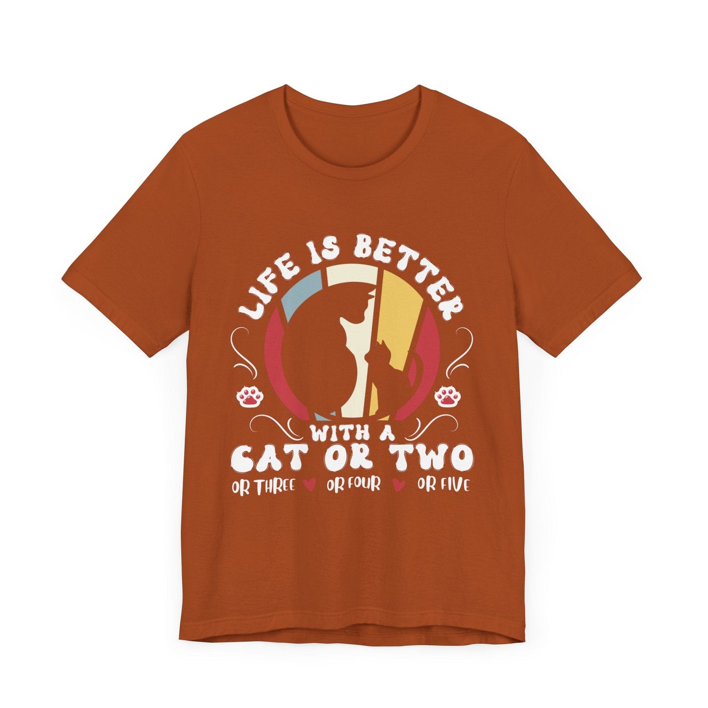 Life is Better with Many Cats Tee T-Shirt Autumn / S