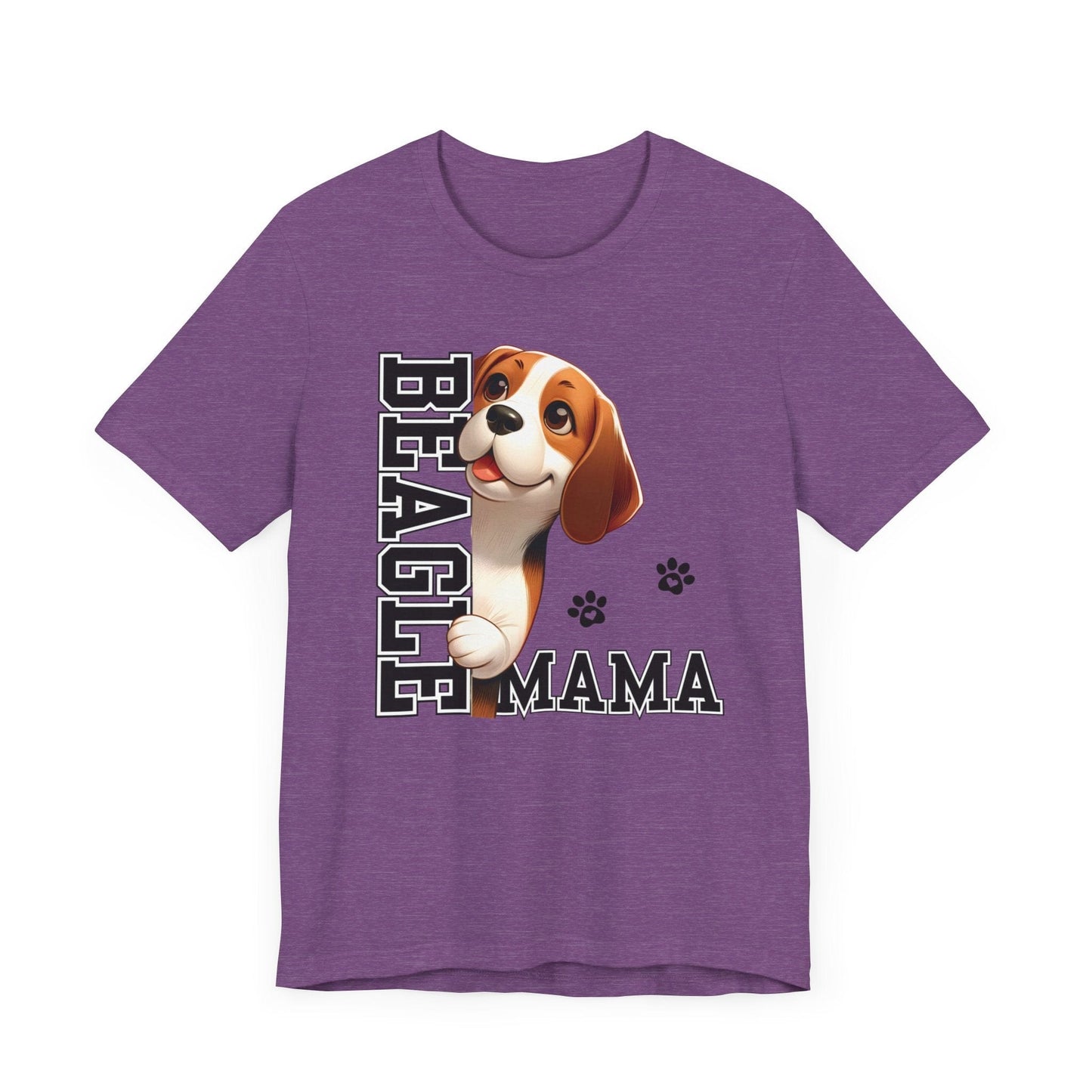 Beagle Mama Jersey Tee T-Shirt Heather Team Purple / S
