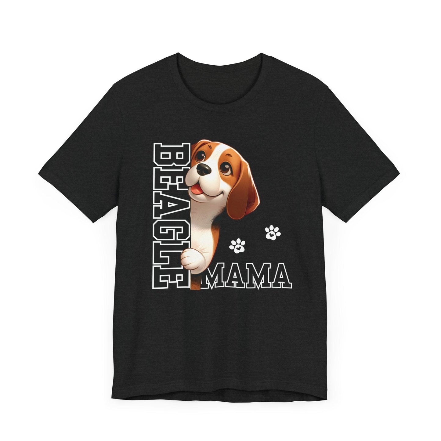 Beagle Mama Jersey Tee T-Shirt Solid Black Blend / S