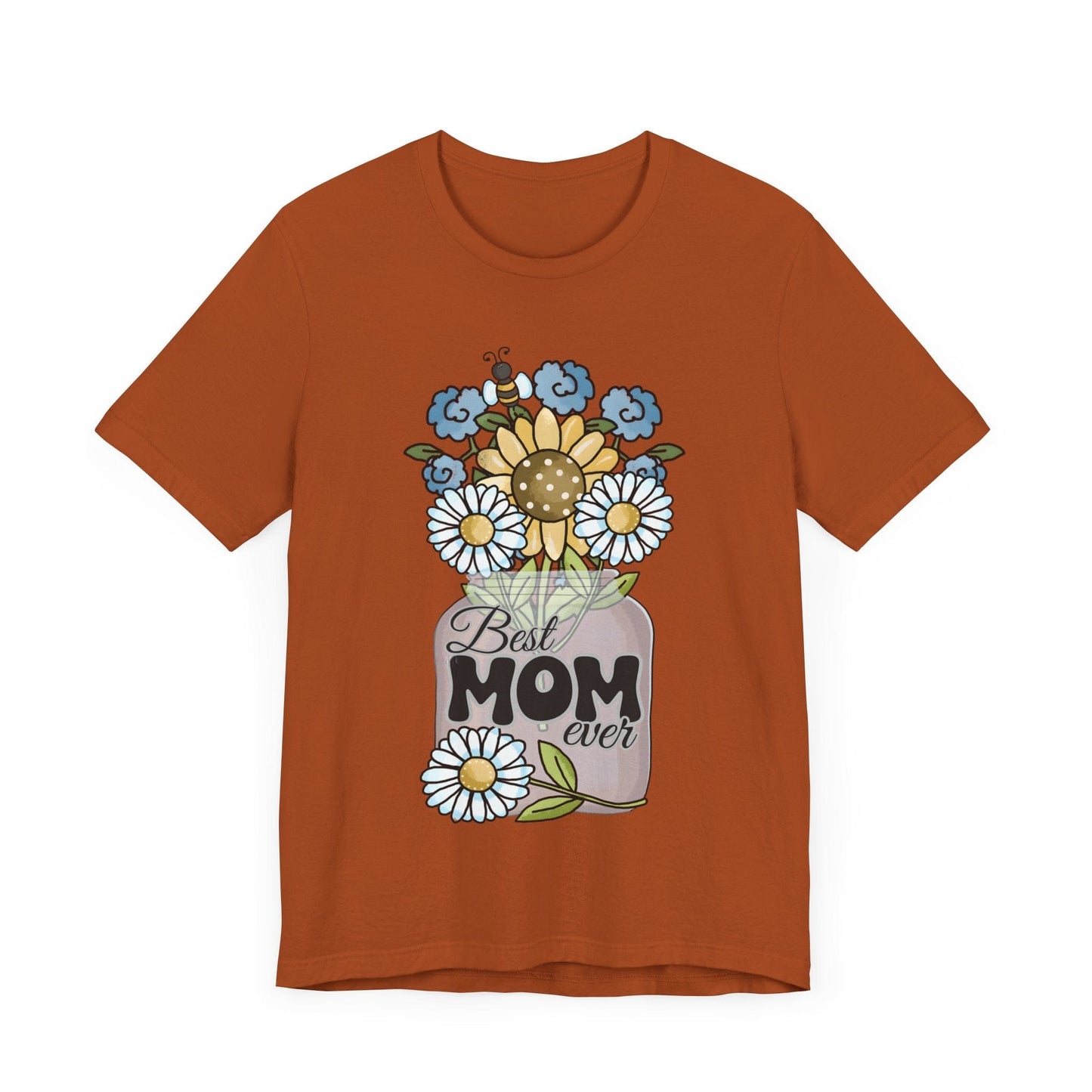 Best Mom Ever Flower Vase Jersey Short Sleeve Tee T-Shirt Autumn / S