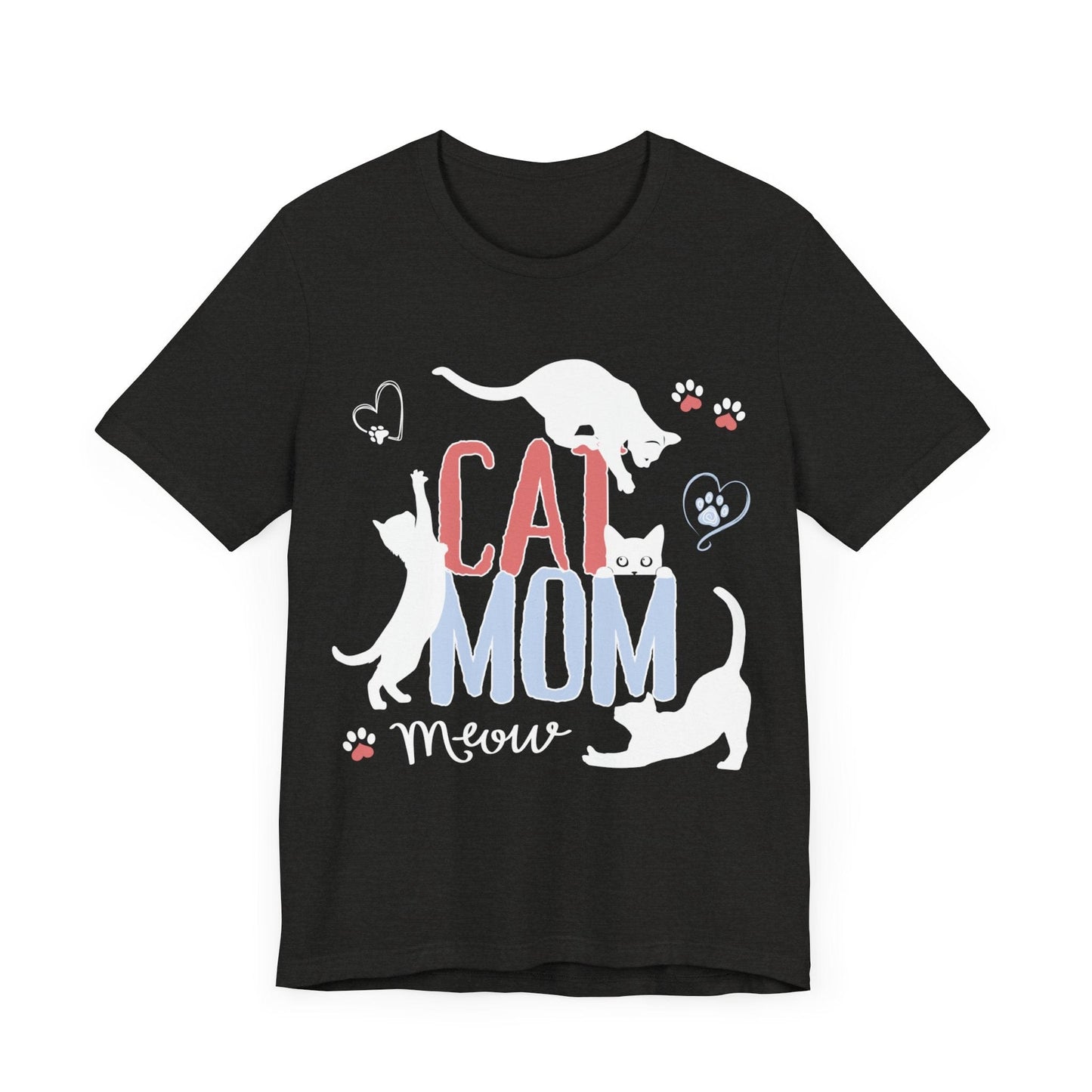 Silly Cats Mom Funny Tee T-Shirt Black Heather / S