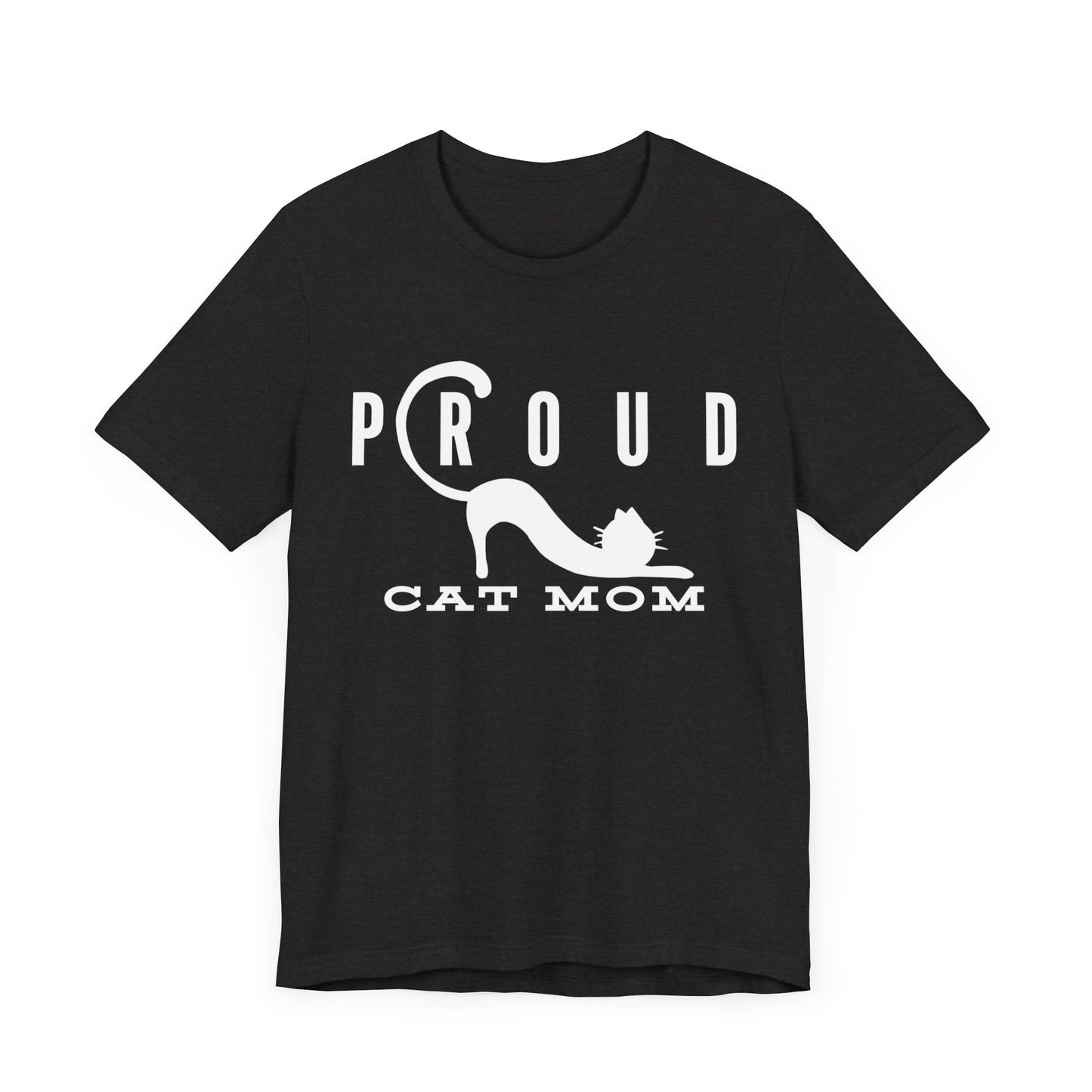 Proud Cat Mom Tee T-Shirt Black Heather / S