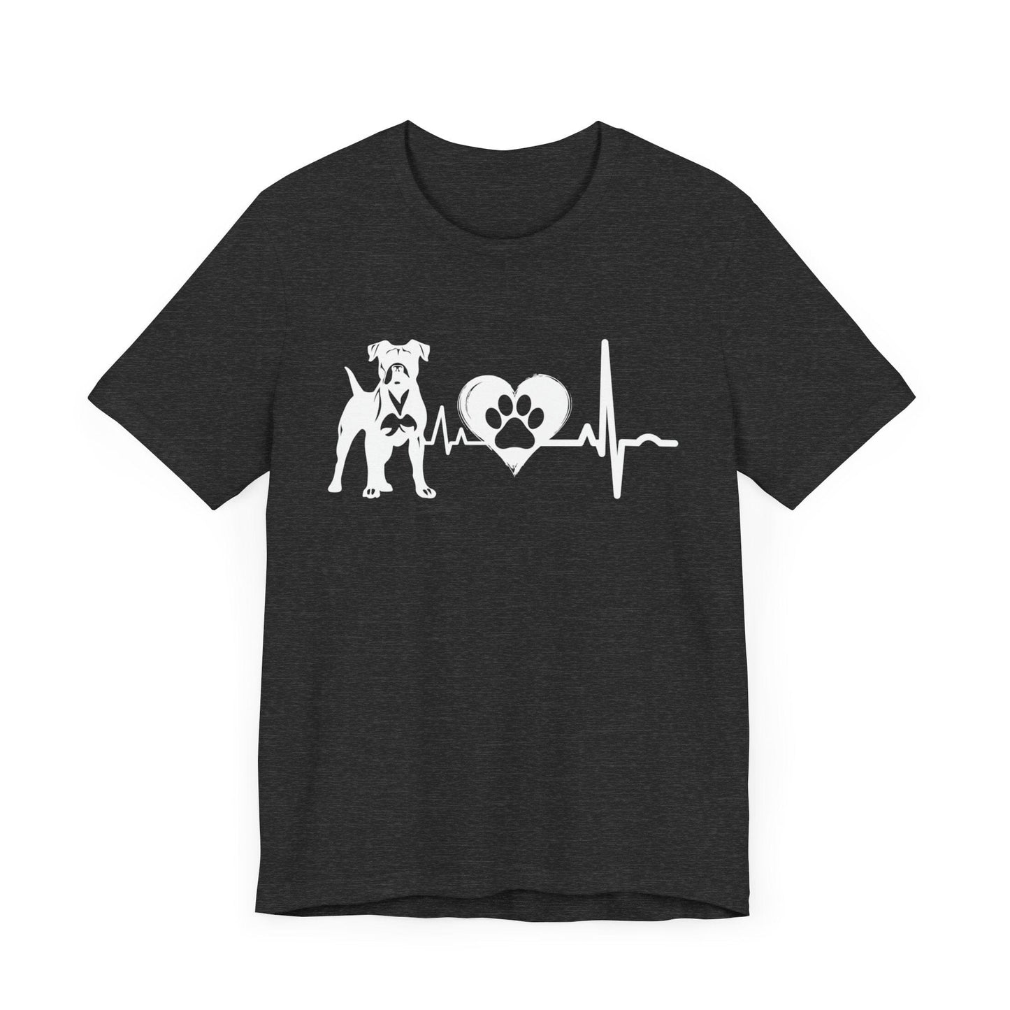 Boxer Love Outline Graphic Tee T-Shirt Dark Grey Heather / S