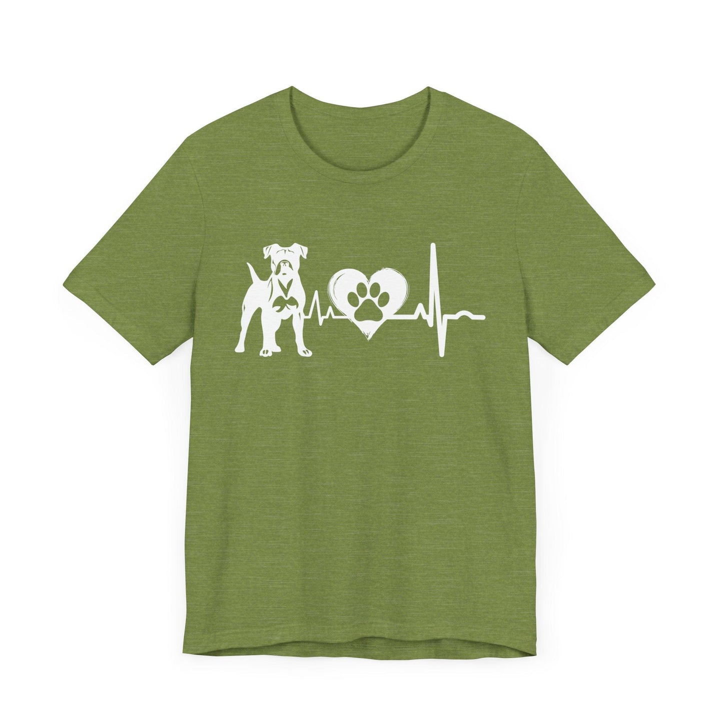 Boxer Love Outline Graphic Tee T-Shirt Heather Green / S