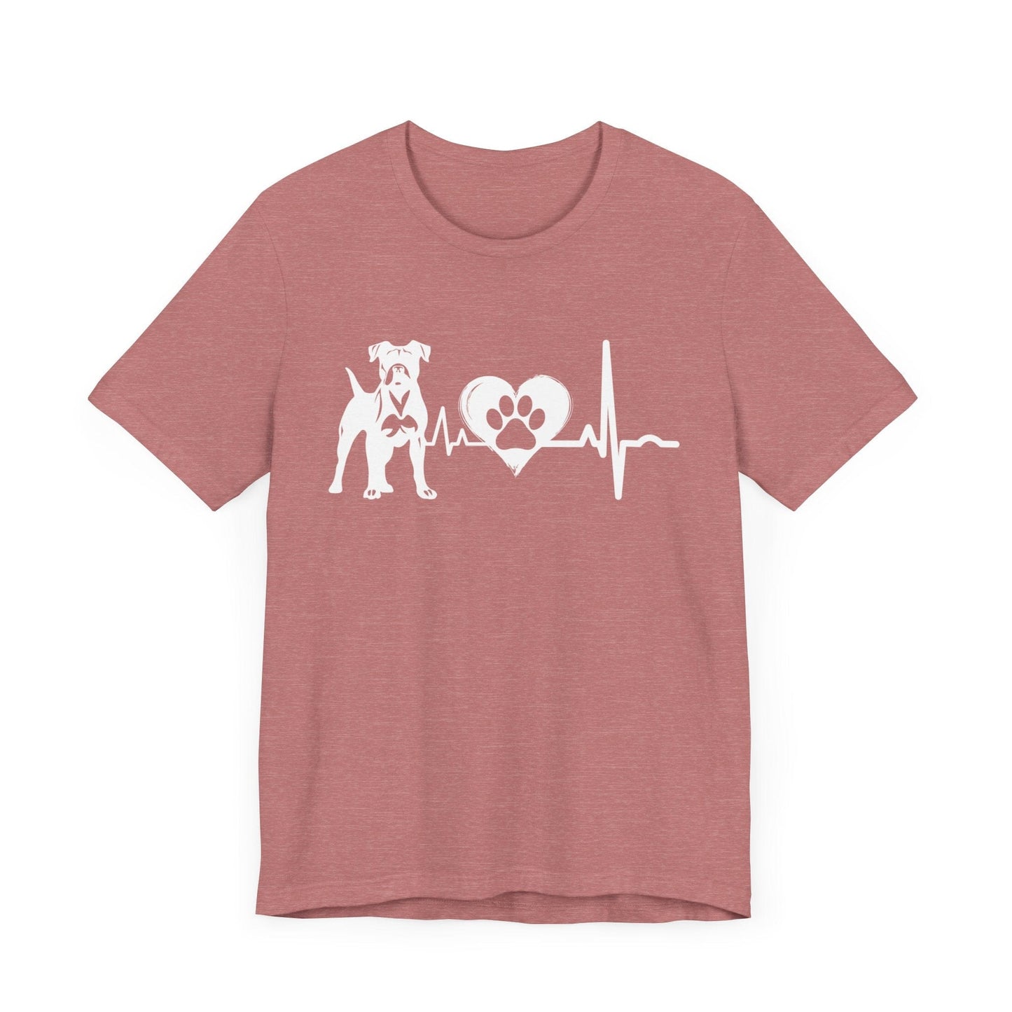 Boxer Love Outline Graphic Tee T-Shirt Heather Mauve / S
