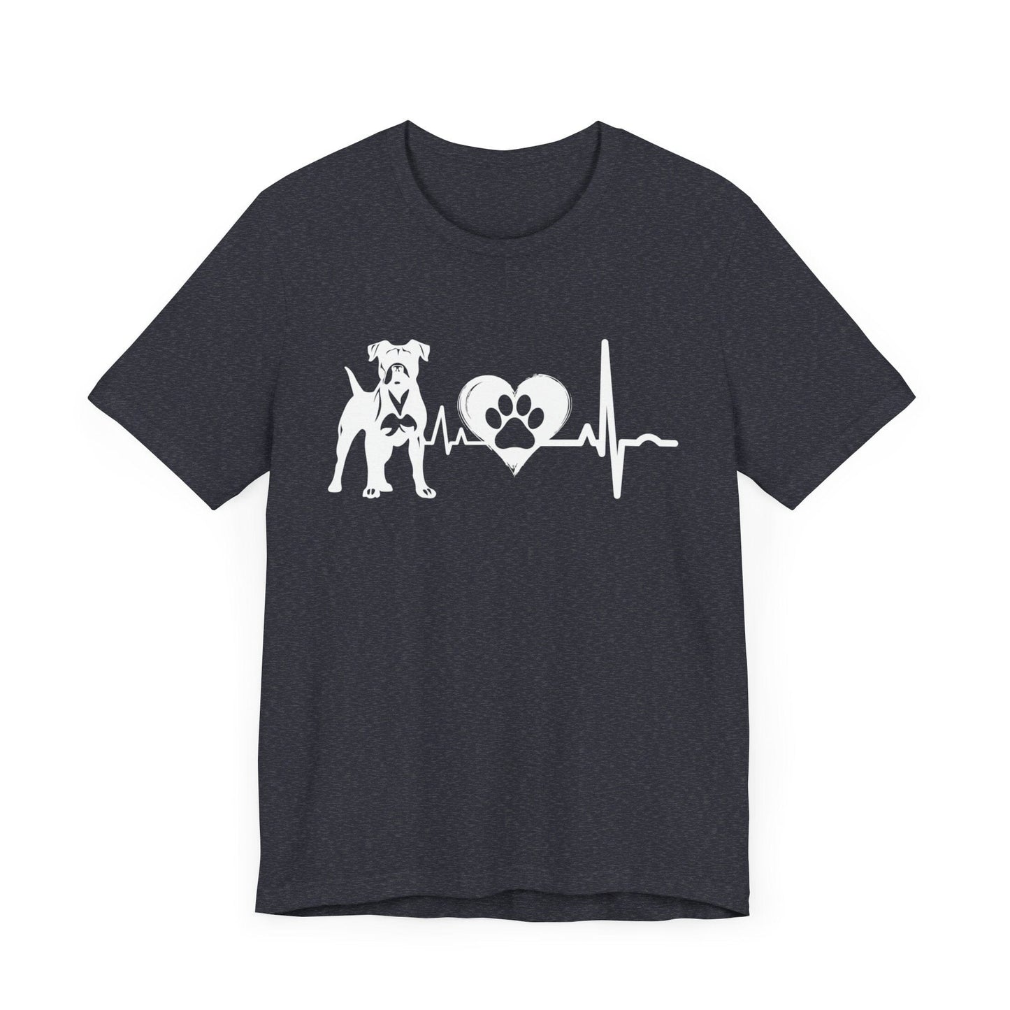 Boxer Love Outline Graphic Tee T-Shirt Heather Navy / S