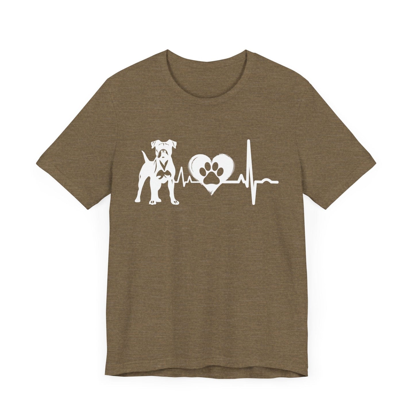 Boxer Love Outline Graphic Tee T-Shirt Heather Olive / S