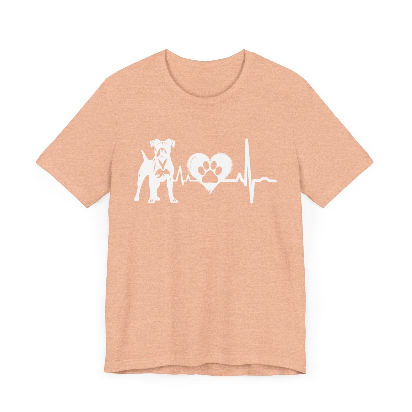 Boxer Love Outline Graphic Tee T-Shirt Heather Peach / S