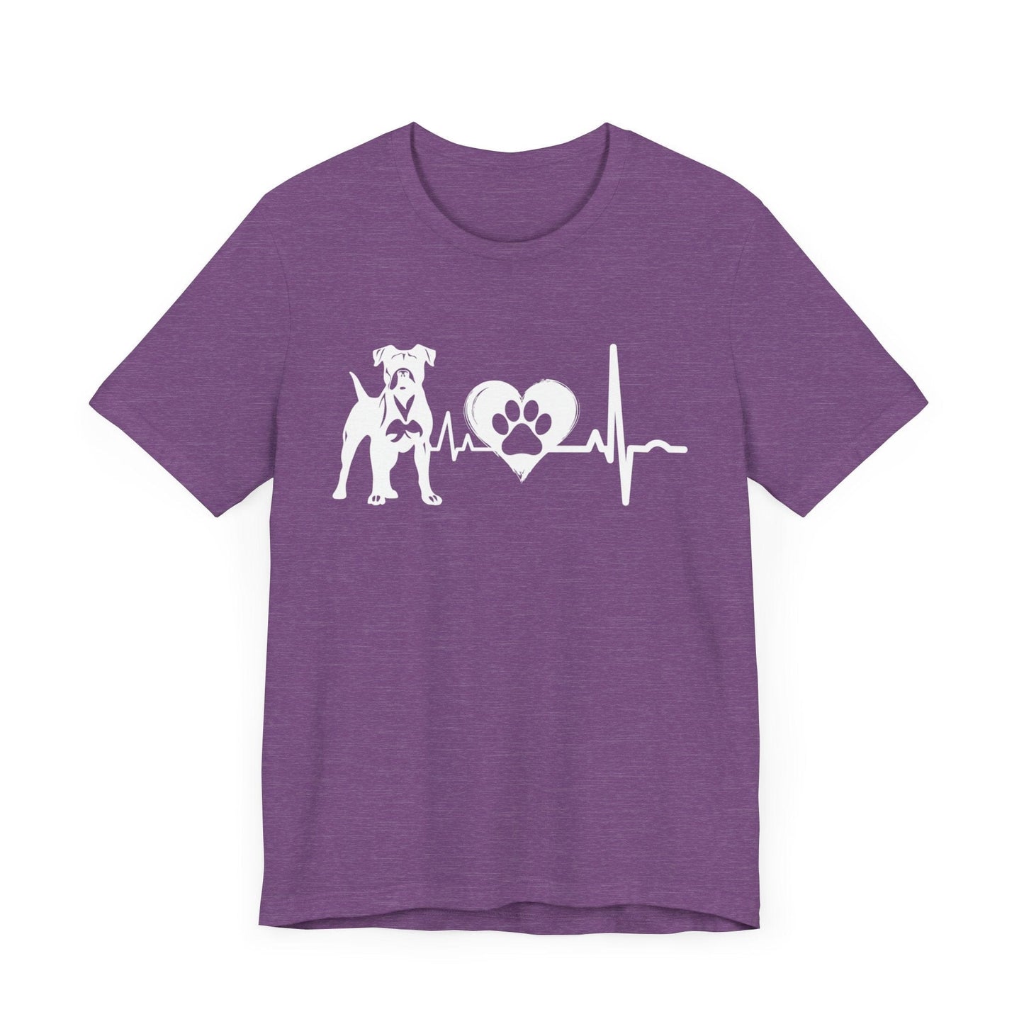 Boxer Love Outline Graphic Tee T-Shirt Heather Team Purple / S