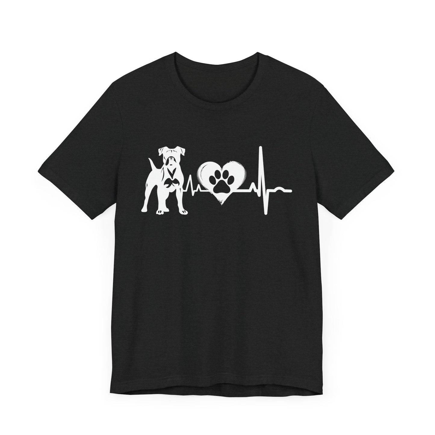 Boxer Love Outline Graphic Tee T-Shirt Solid Black Blend / S