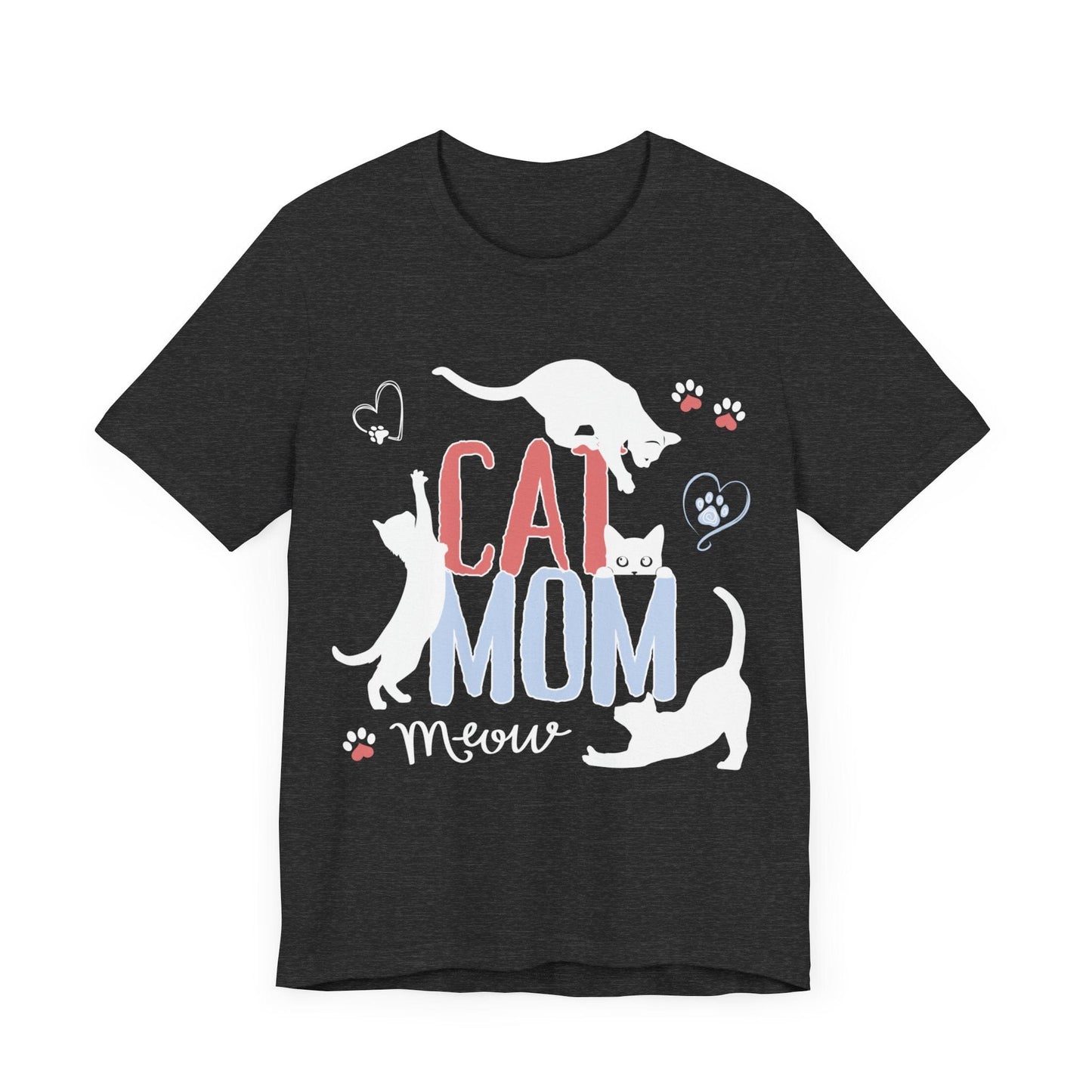 Silly Cats Mom Funny Tee T-Shirt Dark Grey Heather / S