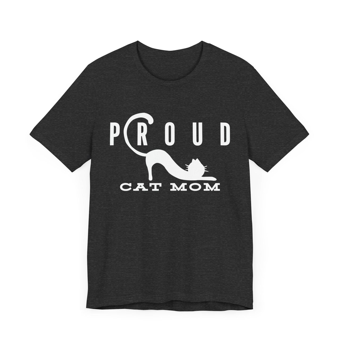 Proud Cat Mom Tee T-Shirt Dark Grey Heather / S