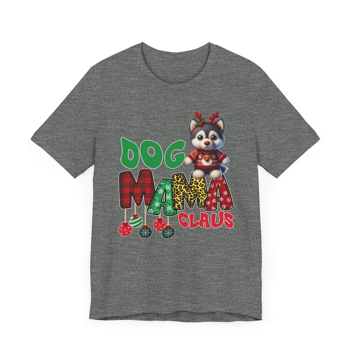 Husky Mama Claus T-Shirt T-Shirt Deep Heather / S