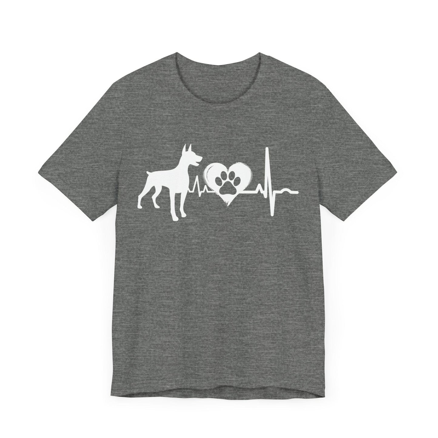 Dobie Love Outline Graphic Tee T-Shirt Deep Heather / S