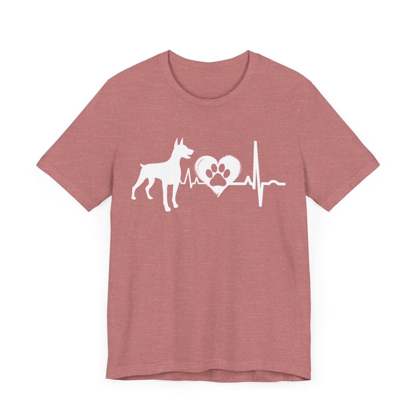 Dobie Love Outline Graphic Tee T-Shirt Heather Mauve / S