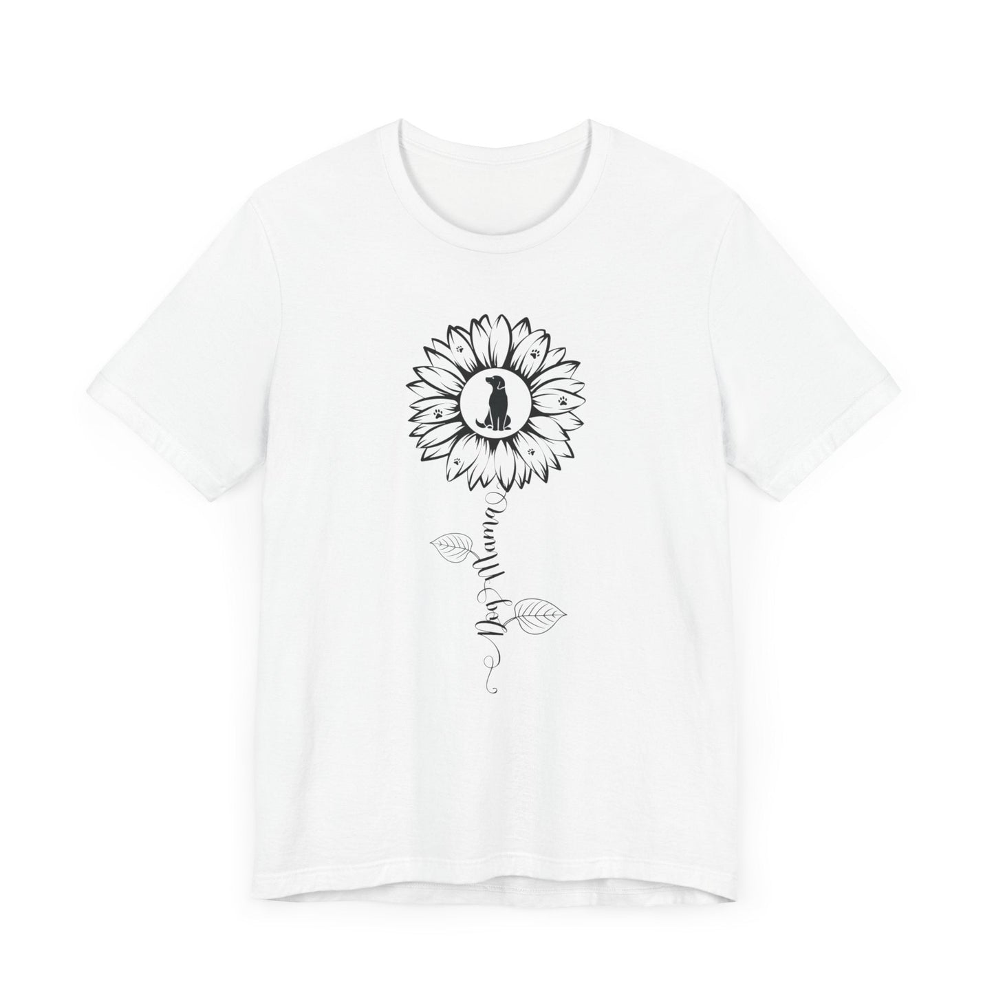 Dog Mama Sunflower T-Shirt T-Shirt White / S