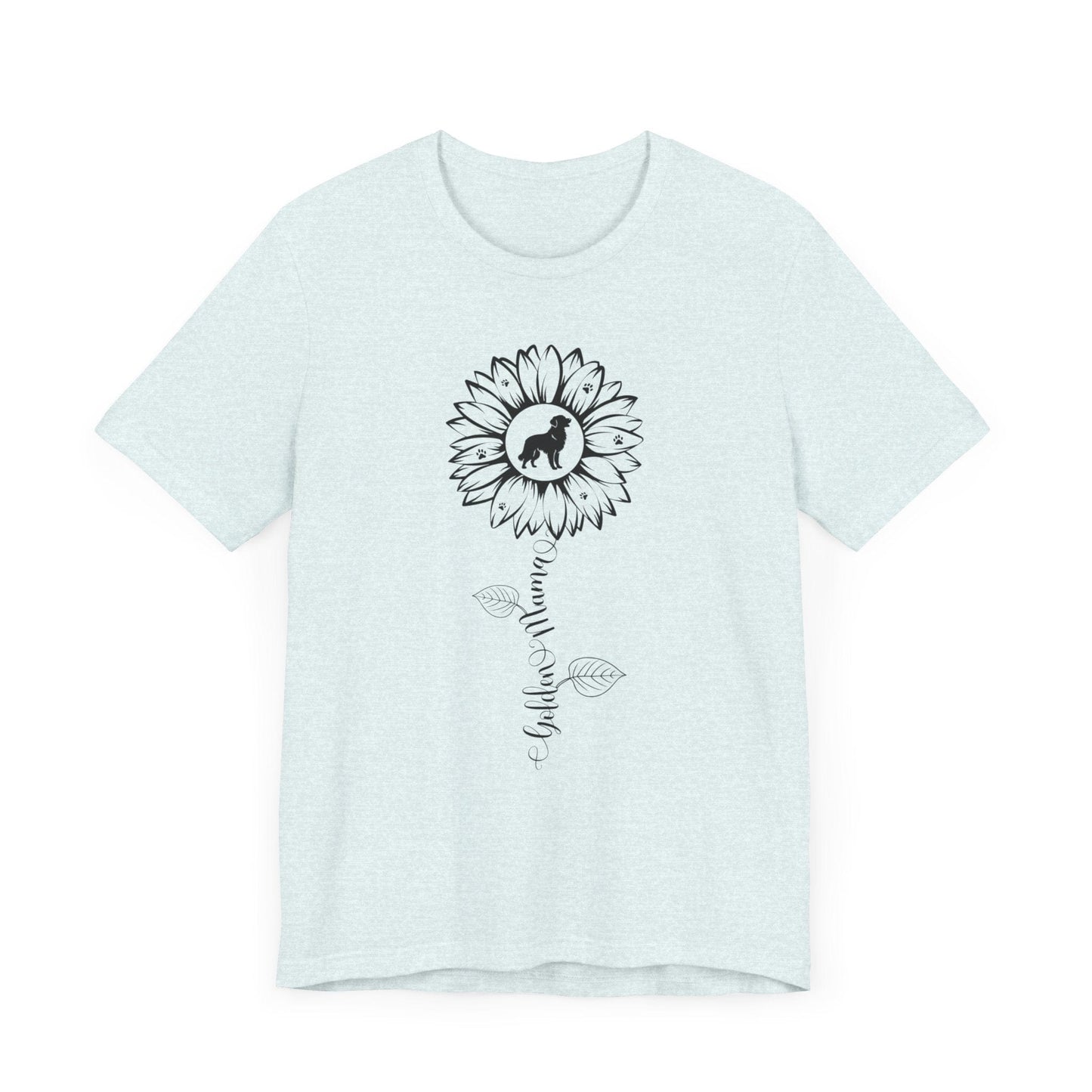 Golden Mama Sunflower T-Shirt T-Shirt Heather Ice Blue / S