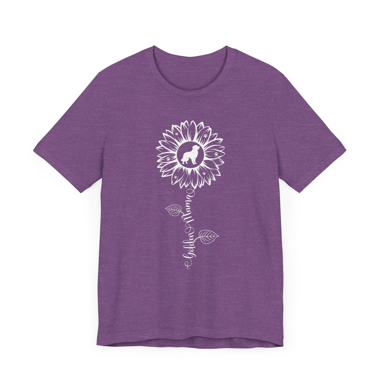 Golden Mama Sunflower T-Shirt T-Shirt Heather Team Purple / S