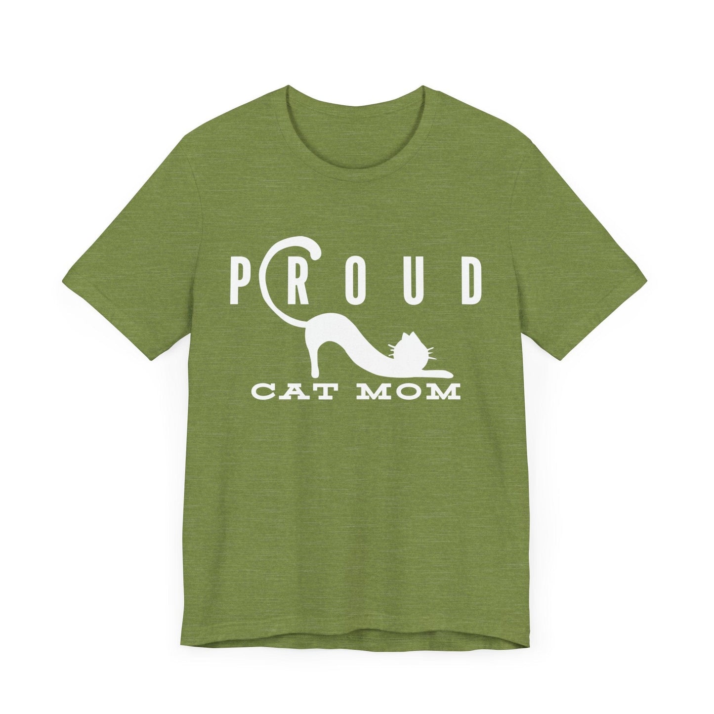 Proud Cat Mom Tee T-Shirt Heather Green / S