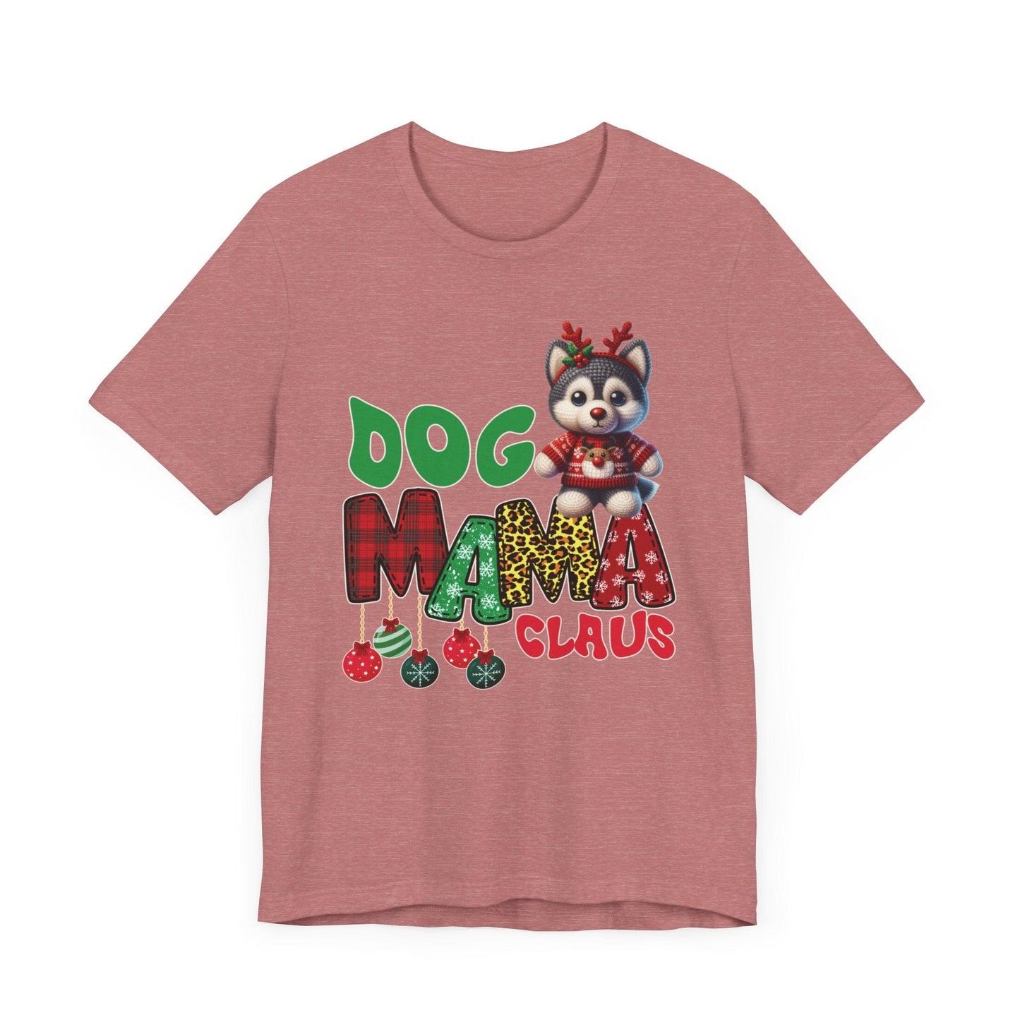 Husky Mama Claus T-Shirt T-Shirt Heather Mauve / S