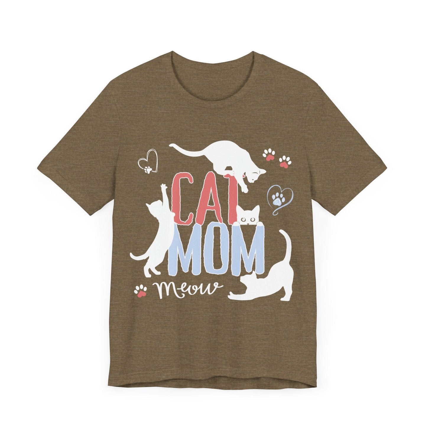 Silly Cats Mom Funny Tee T-Shirt Heather Olive / S