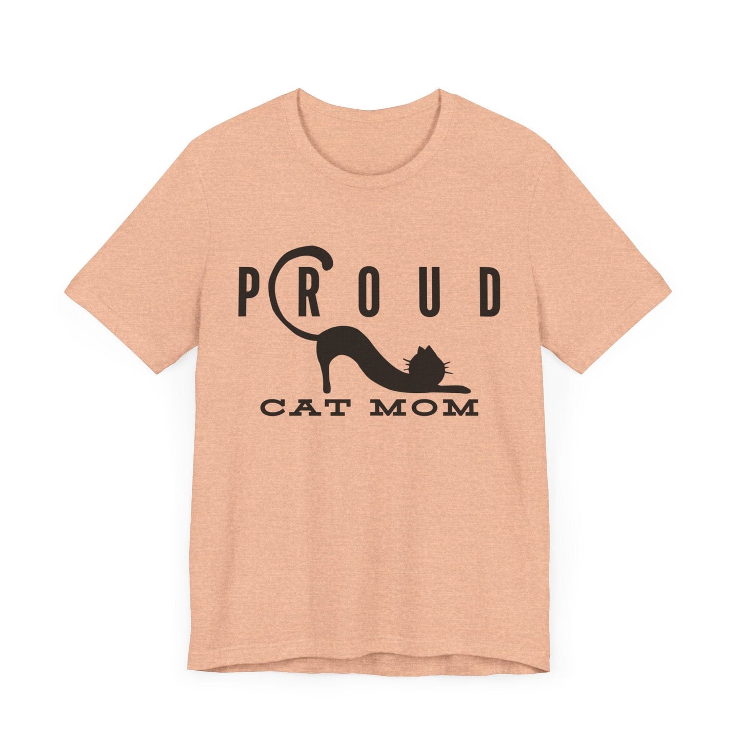Proud Cat Mom Tee T-Shirt Heather Peach / S