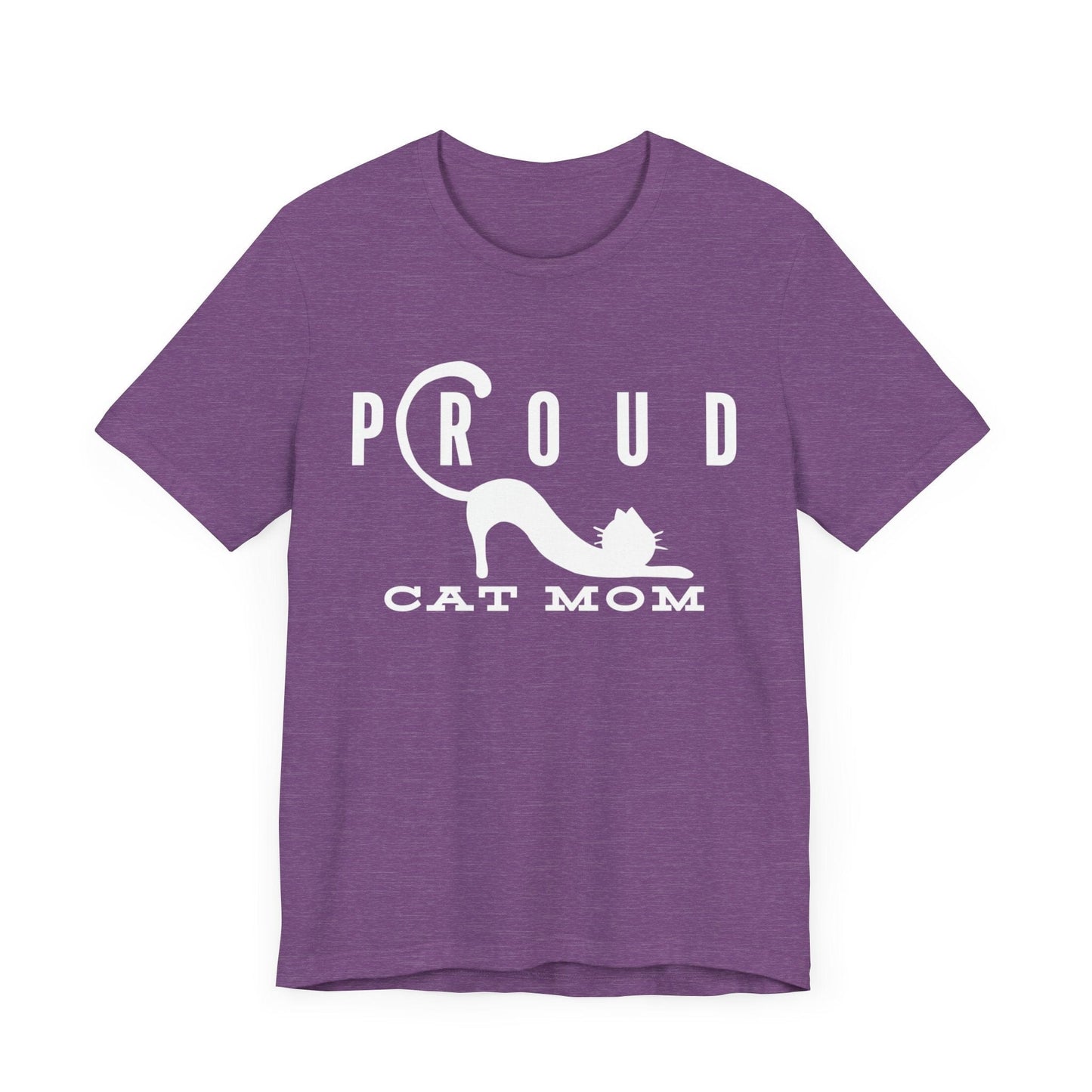 Proud Cat Mom Tee T-Shirt Heather Team Purple / S