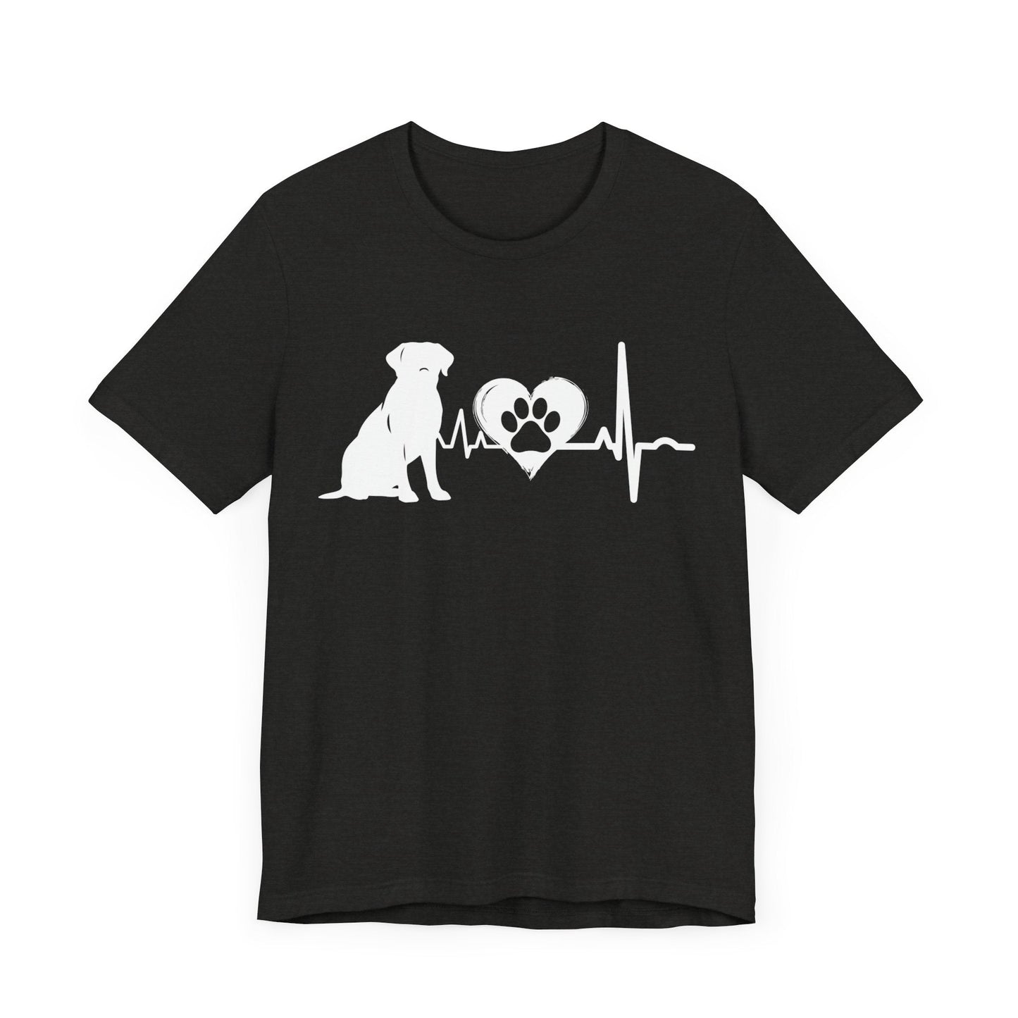 Labrador Love Outline Graphic Tee T-Shirt Black Heather / S