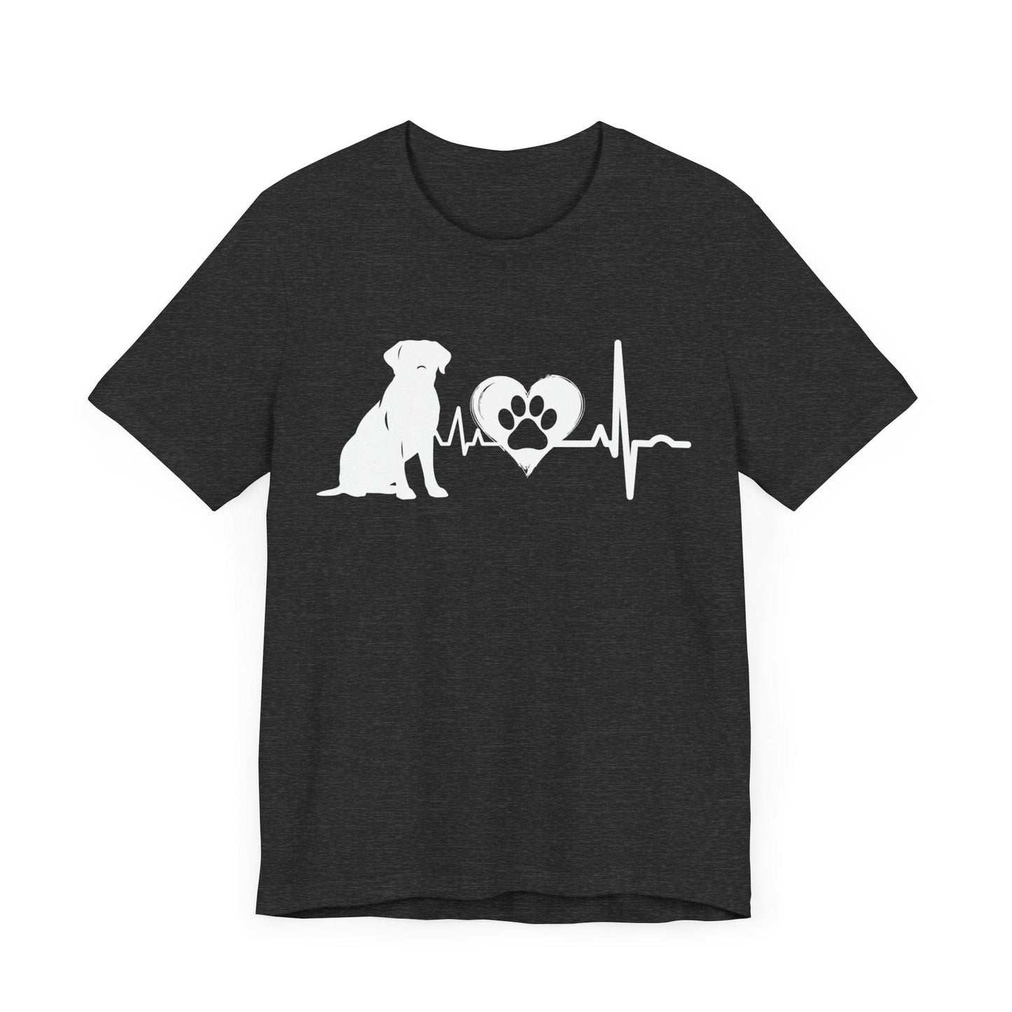 Labrador Love Outline Graphic Tee T-Shirt Dark Grey Heather / S