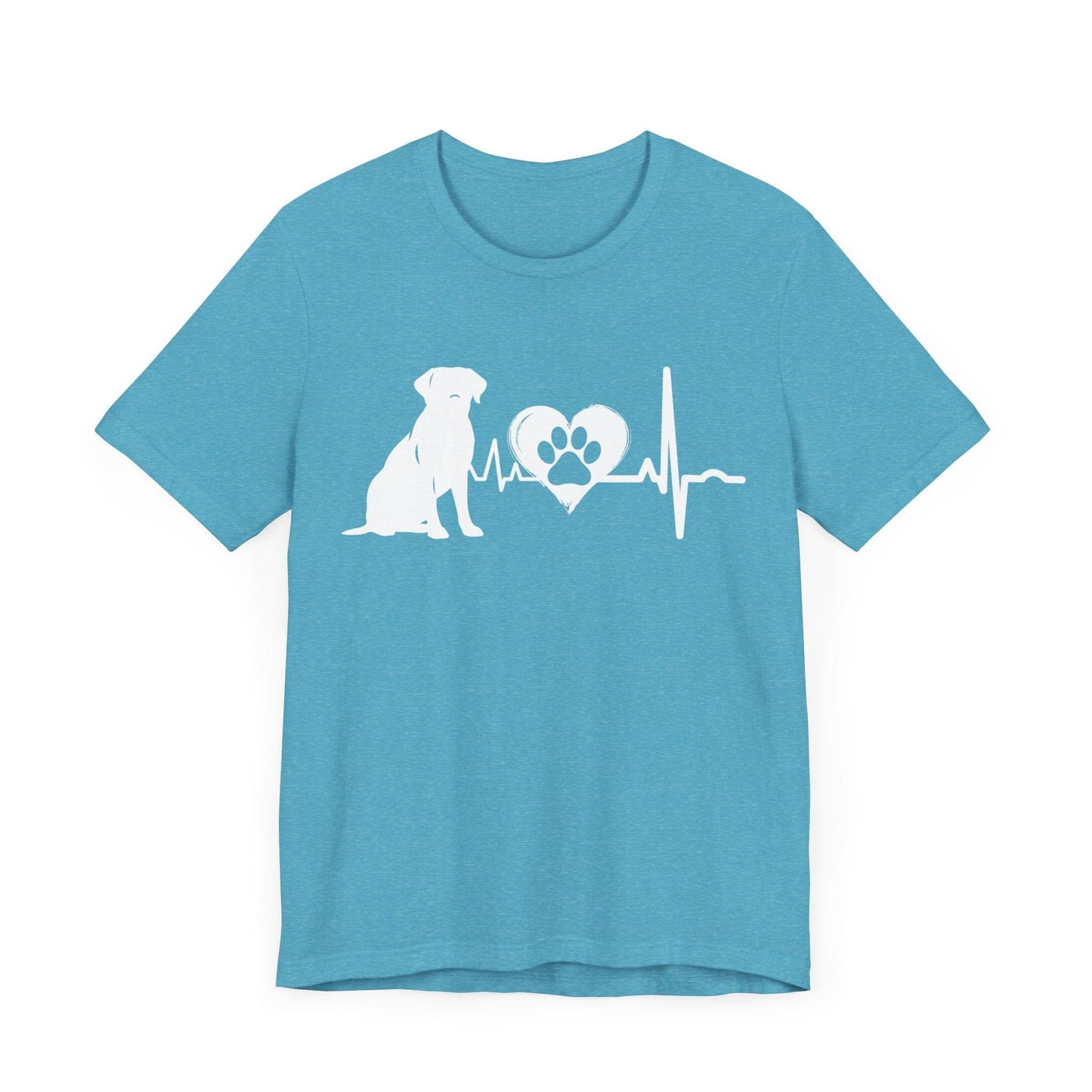 Labrador Love Outline Graphic Tee T-Shirt Heather Aqua / S