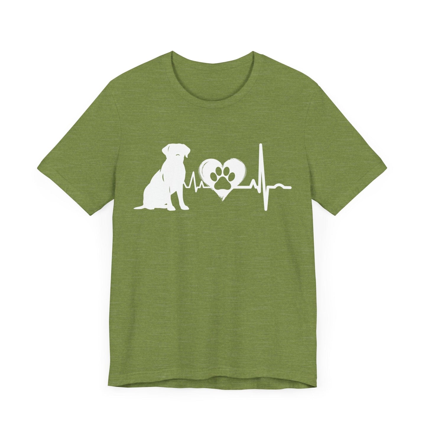 Labrador Love Outline Graphic Tee T-Shirt Heather Green / S