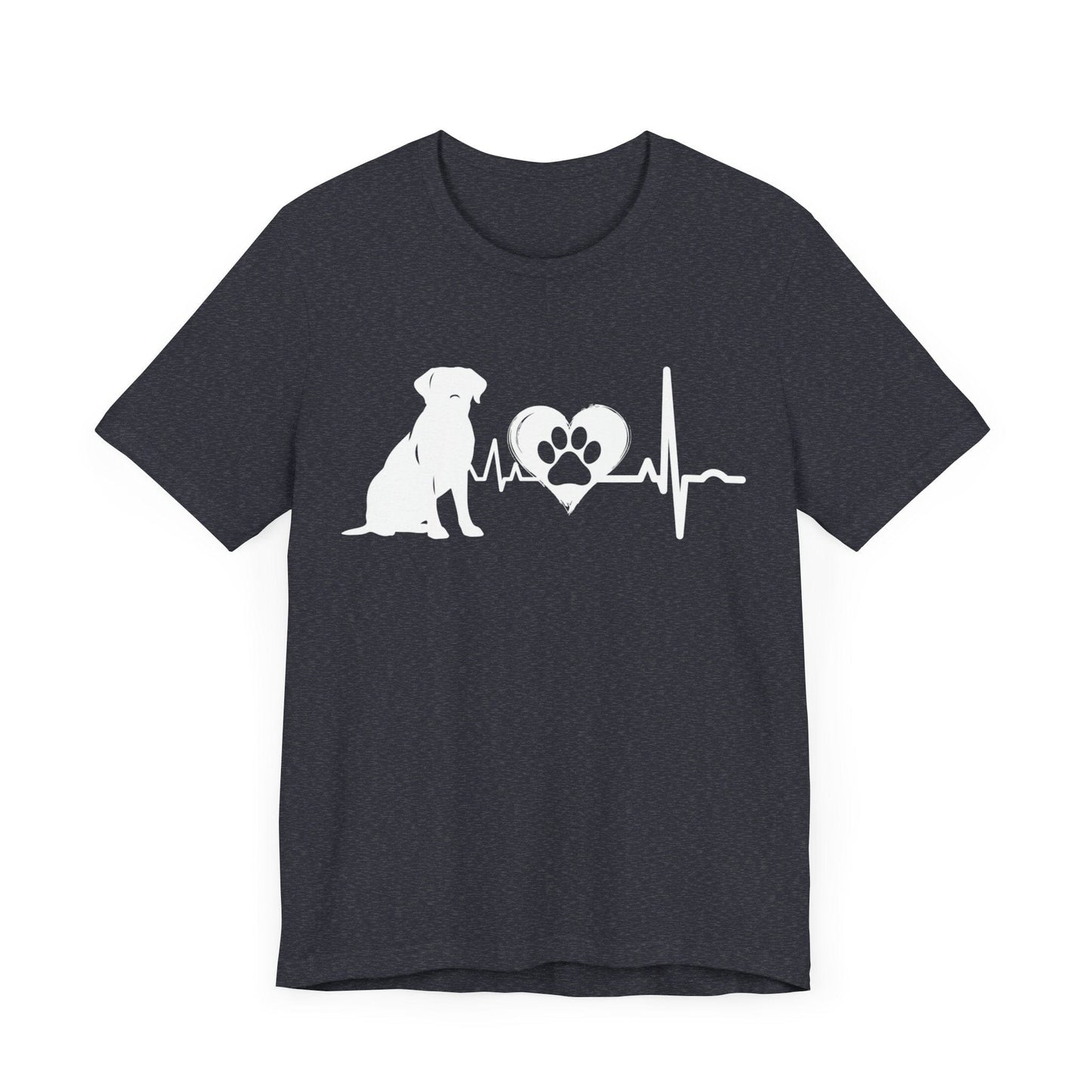 Labrador Love Outline Graphic Tee T-Shirt Heather Navy / S