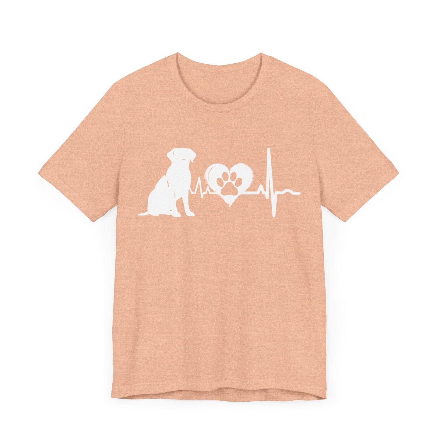 Labrador Love Outline Graphic Tee T-Shirt Heather Peach / S