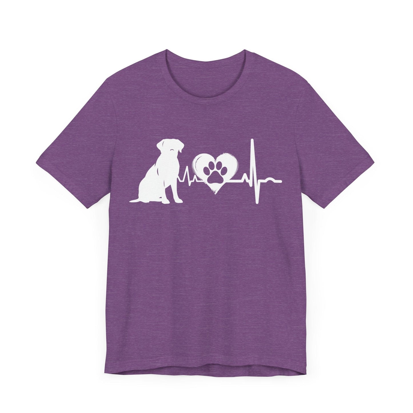 Labrador Love Outline Graphic Tee T-Shirt Heather Team Purple / S