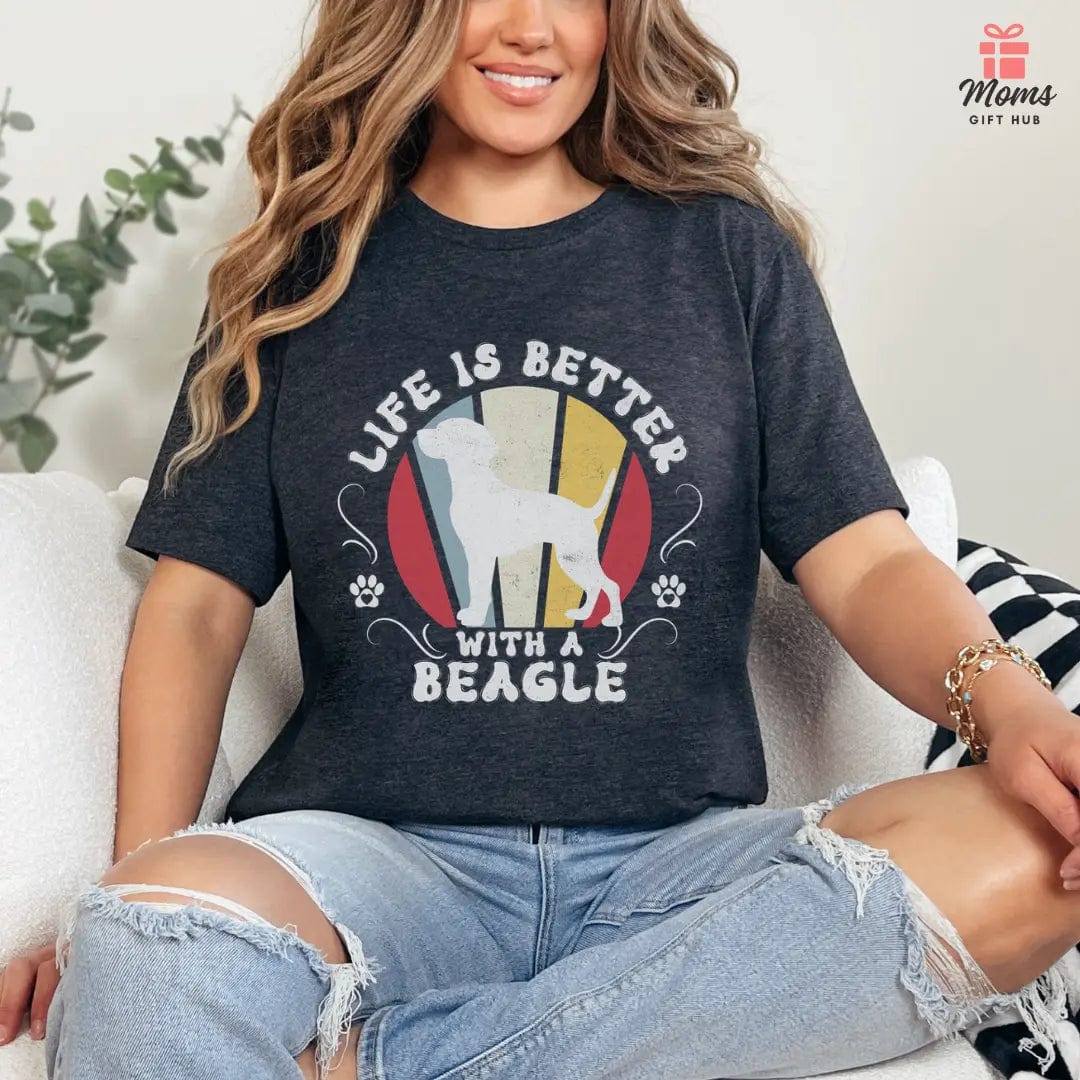 Life is Better With a Beagle Dog Jersey Tee T-Shirt