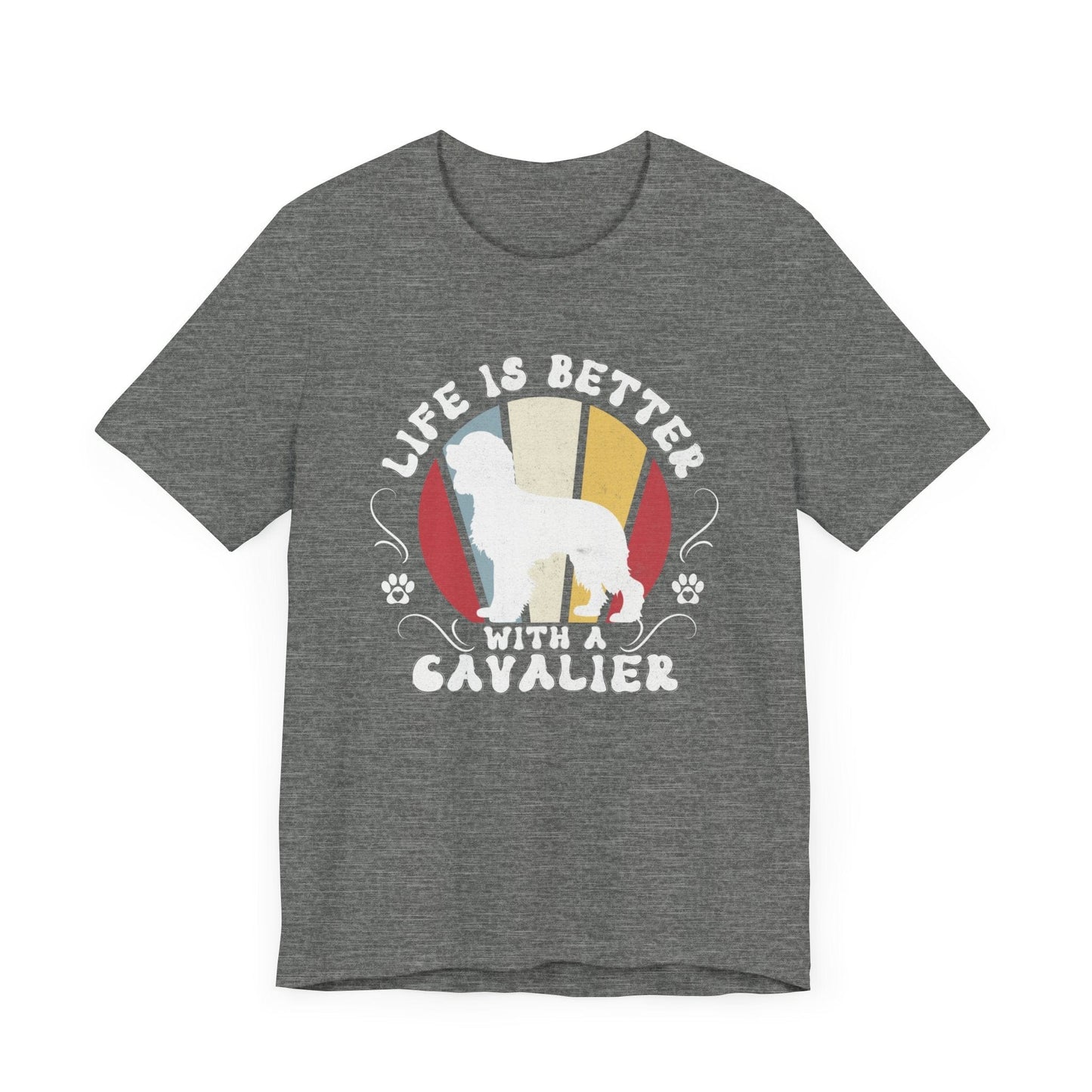 Life is Better With a Cavalier Jersey Tee T-Shirt Deep Heather / S