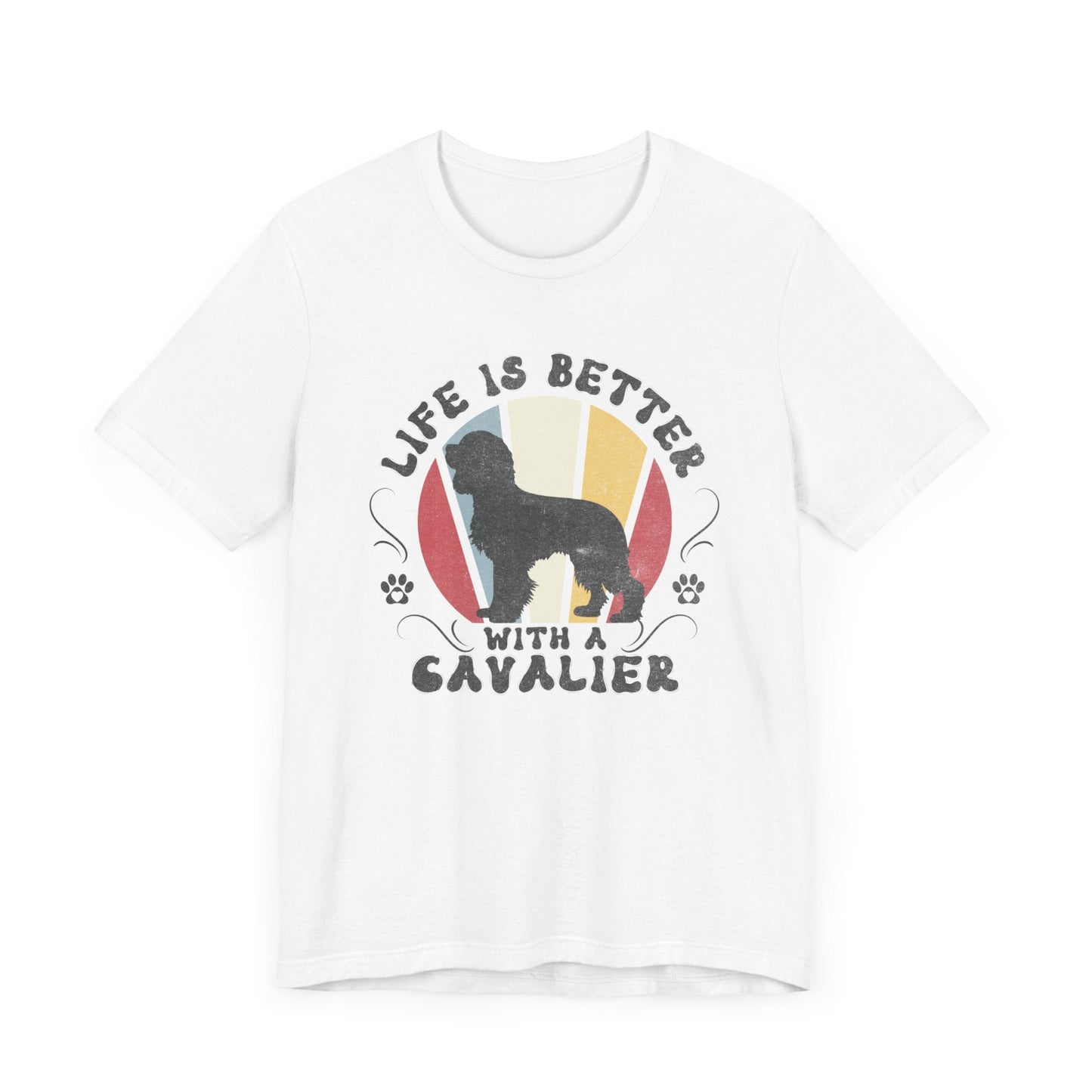 Life is Better With a Cavalier Jersey Tee T-Shirt White / S