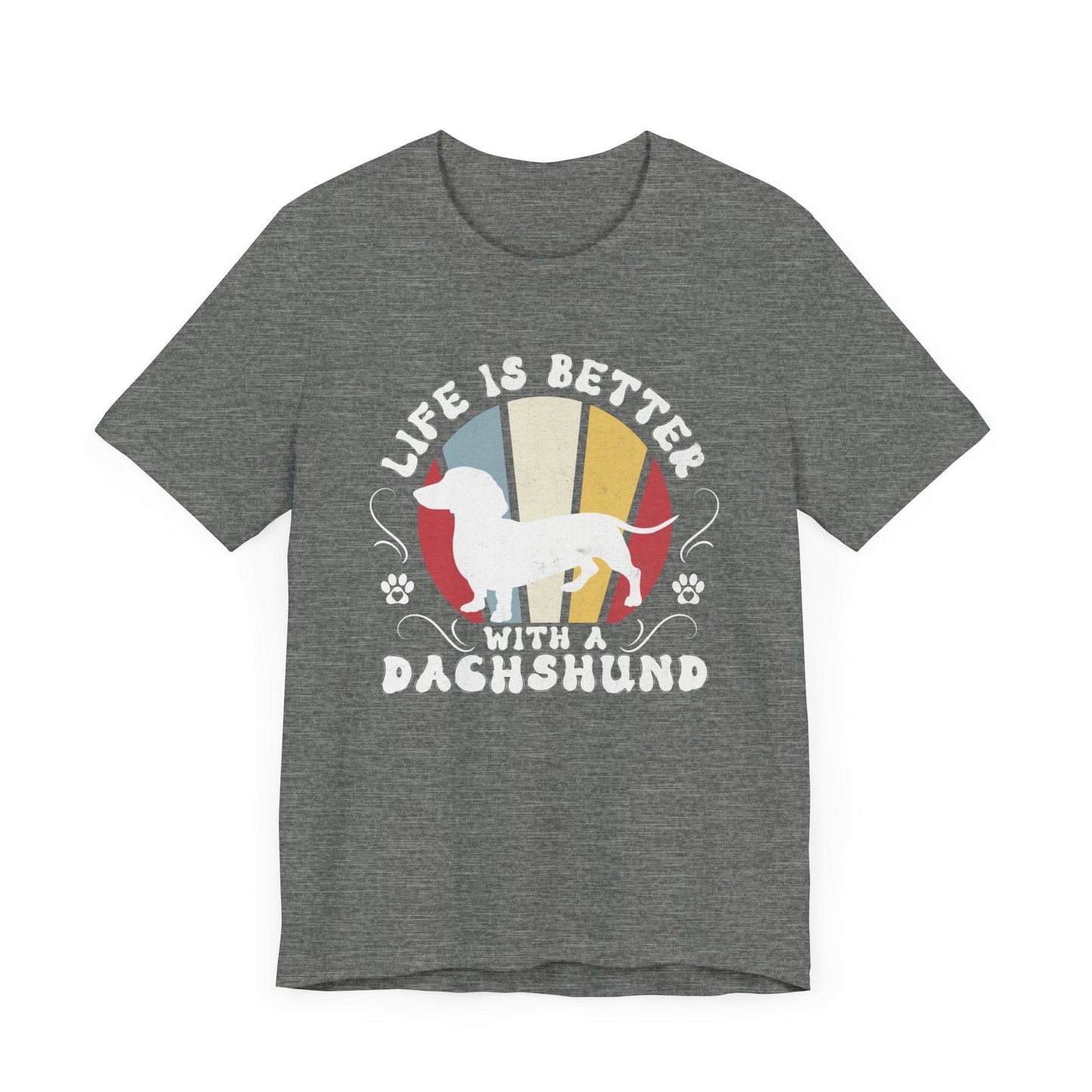 Life is Better With a Dachshund Jersey Tee T-Shirt Deep Heather / S