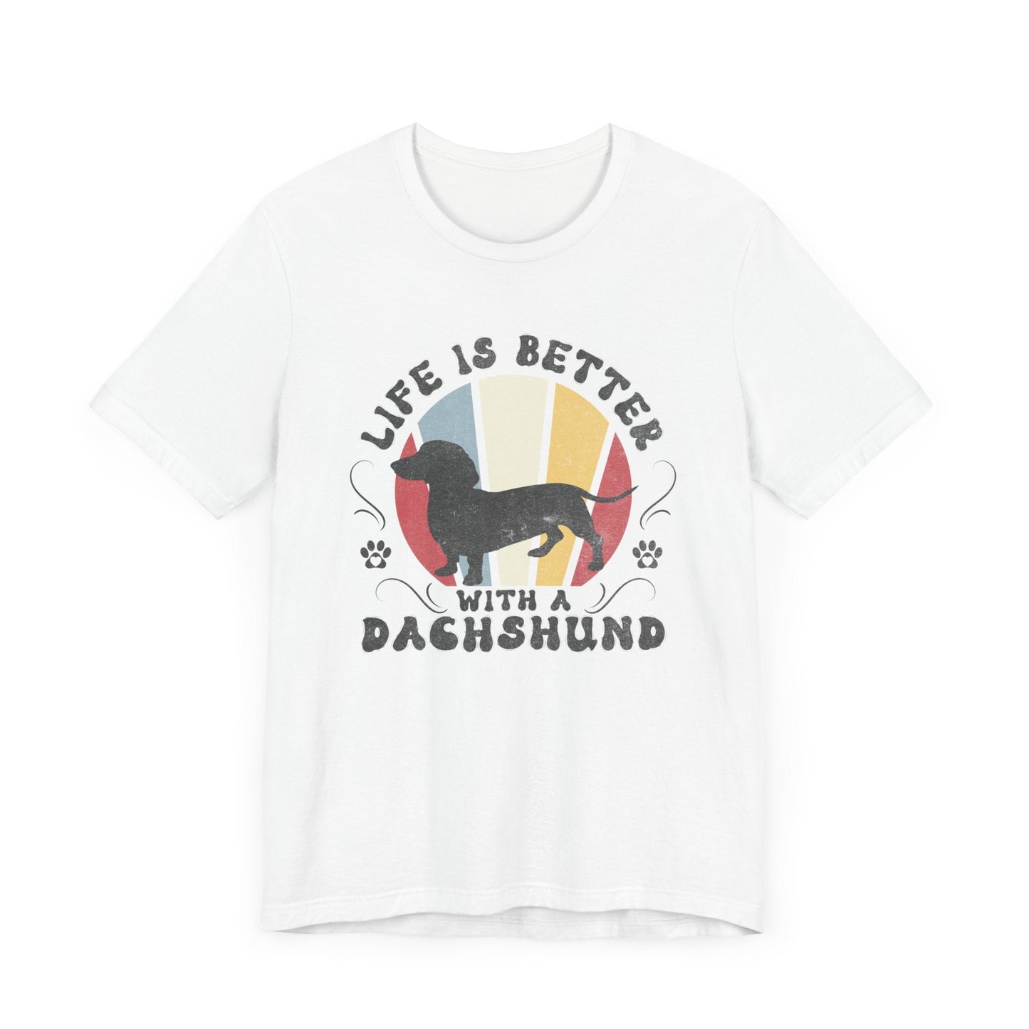 Life is Better With a Dachshund Jersey Tee T-Shirt White / S