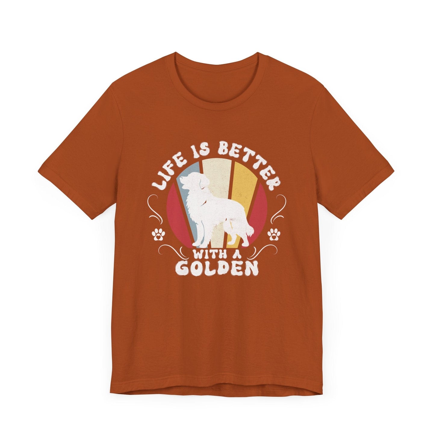 Life is Better With a Golden Retriever Jersey Tee T-Shirt Autumn / S