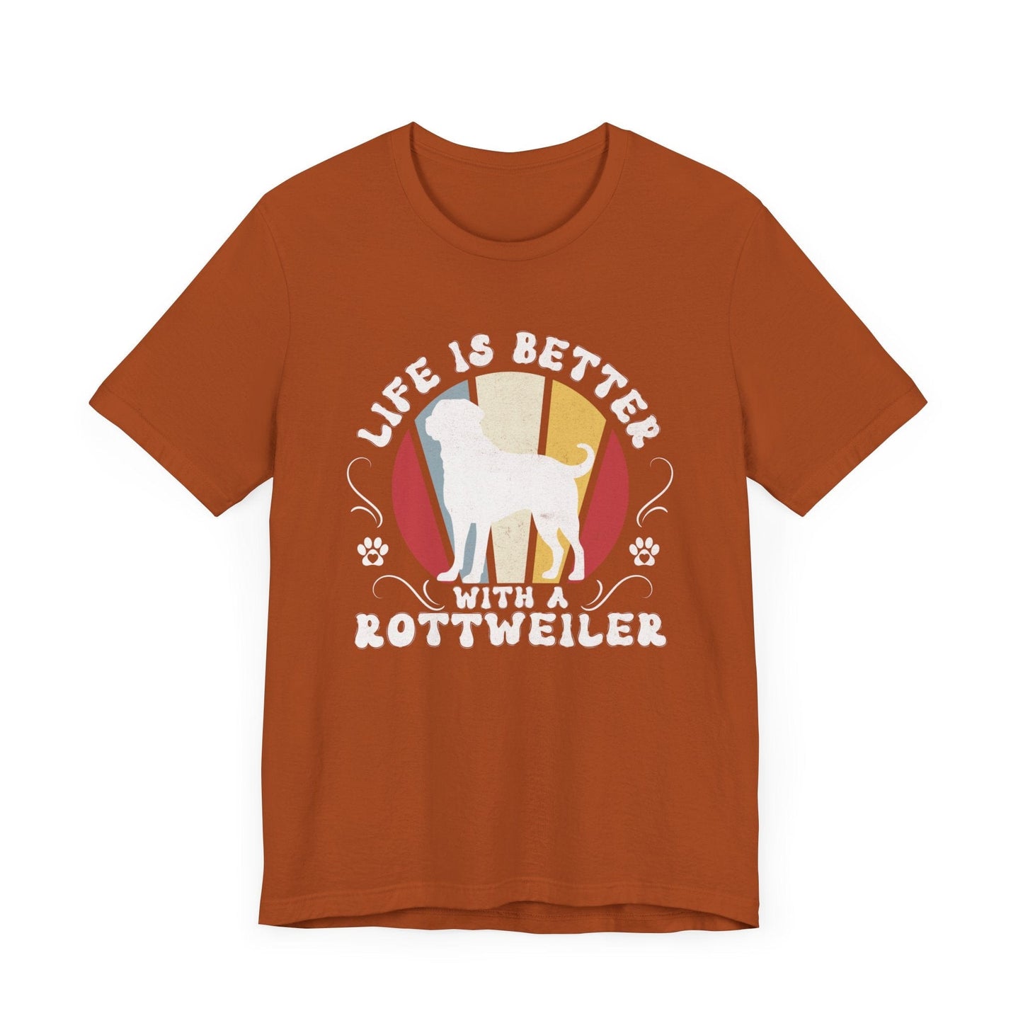 Life is Better With a Rottweiler Jersey Tee T-Shirt Autumn / S