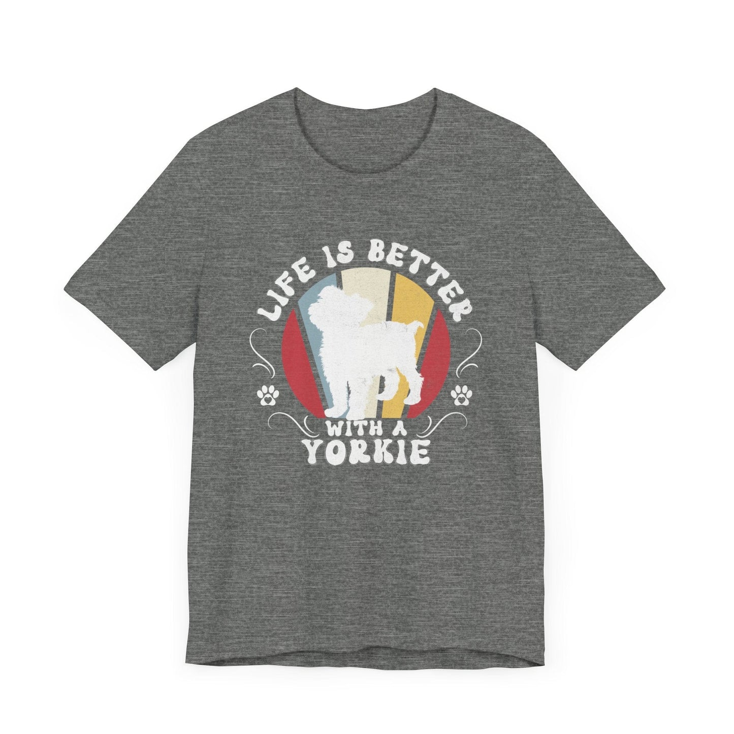 Life is Better With a Yorkshire Terrier Jersey Tee T-Shirt Deep Heather / S