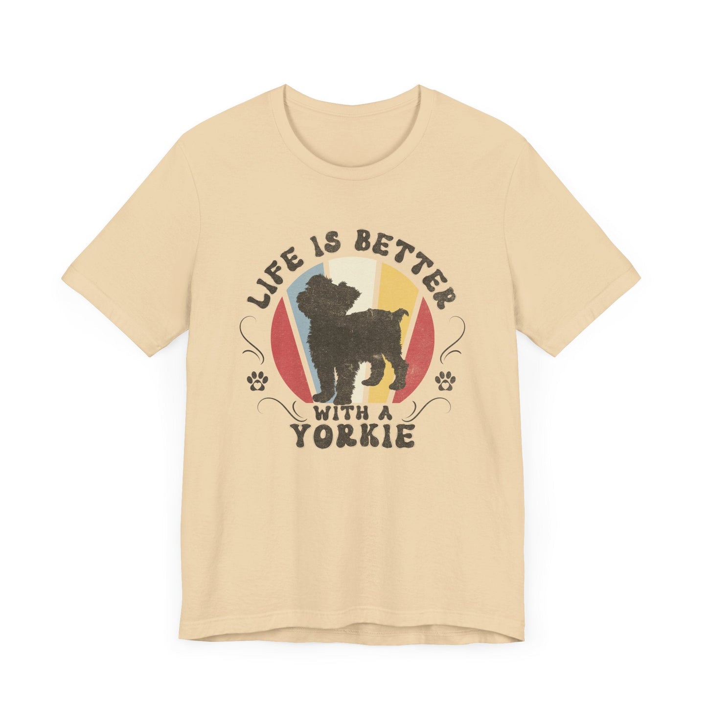 Life is Better With a Yorkshire Terrier Jersey Tee T-Shirt Soft Cream / S