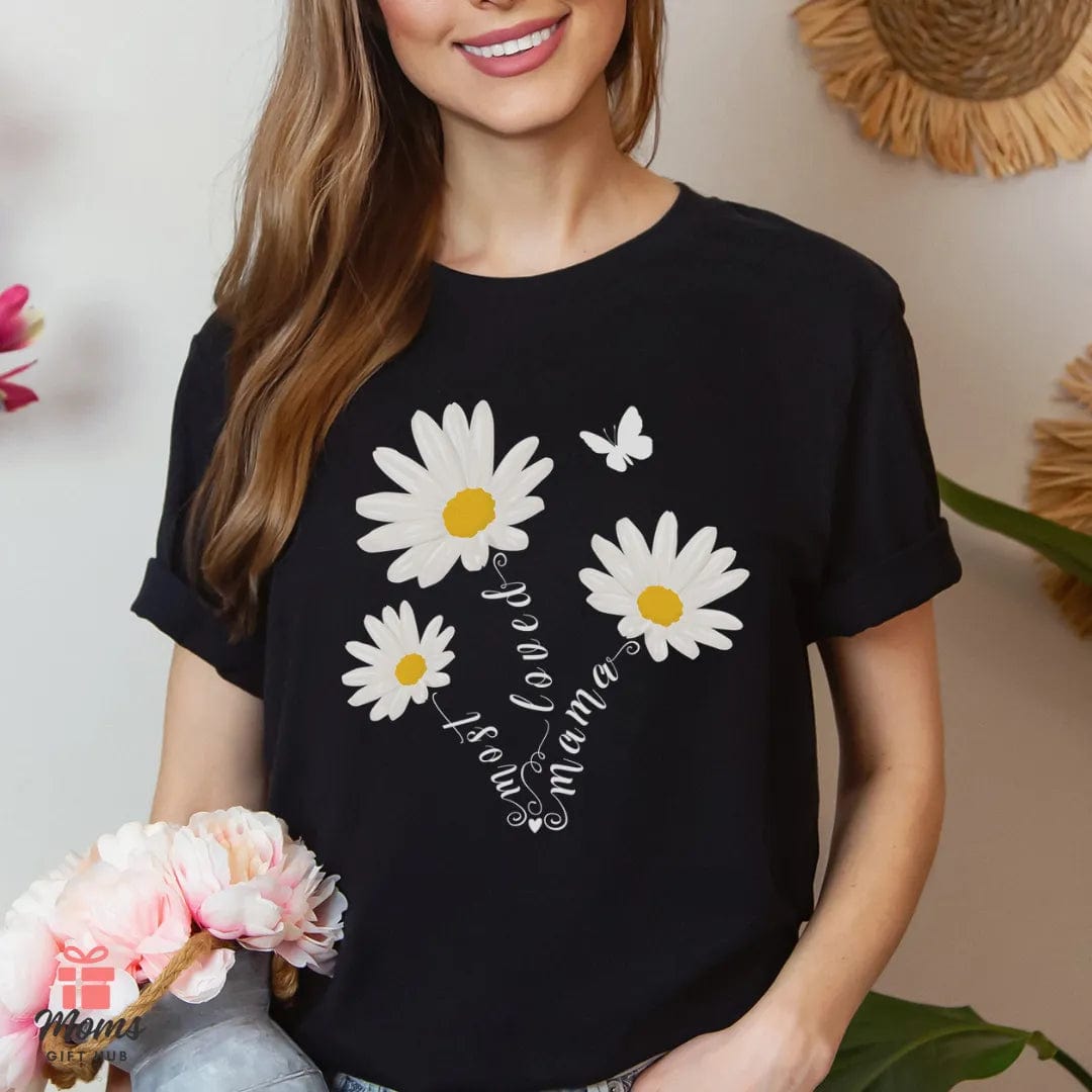 Most Loved Mama Daisy Jersey Short Sleeve Tee T-Shirt