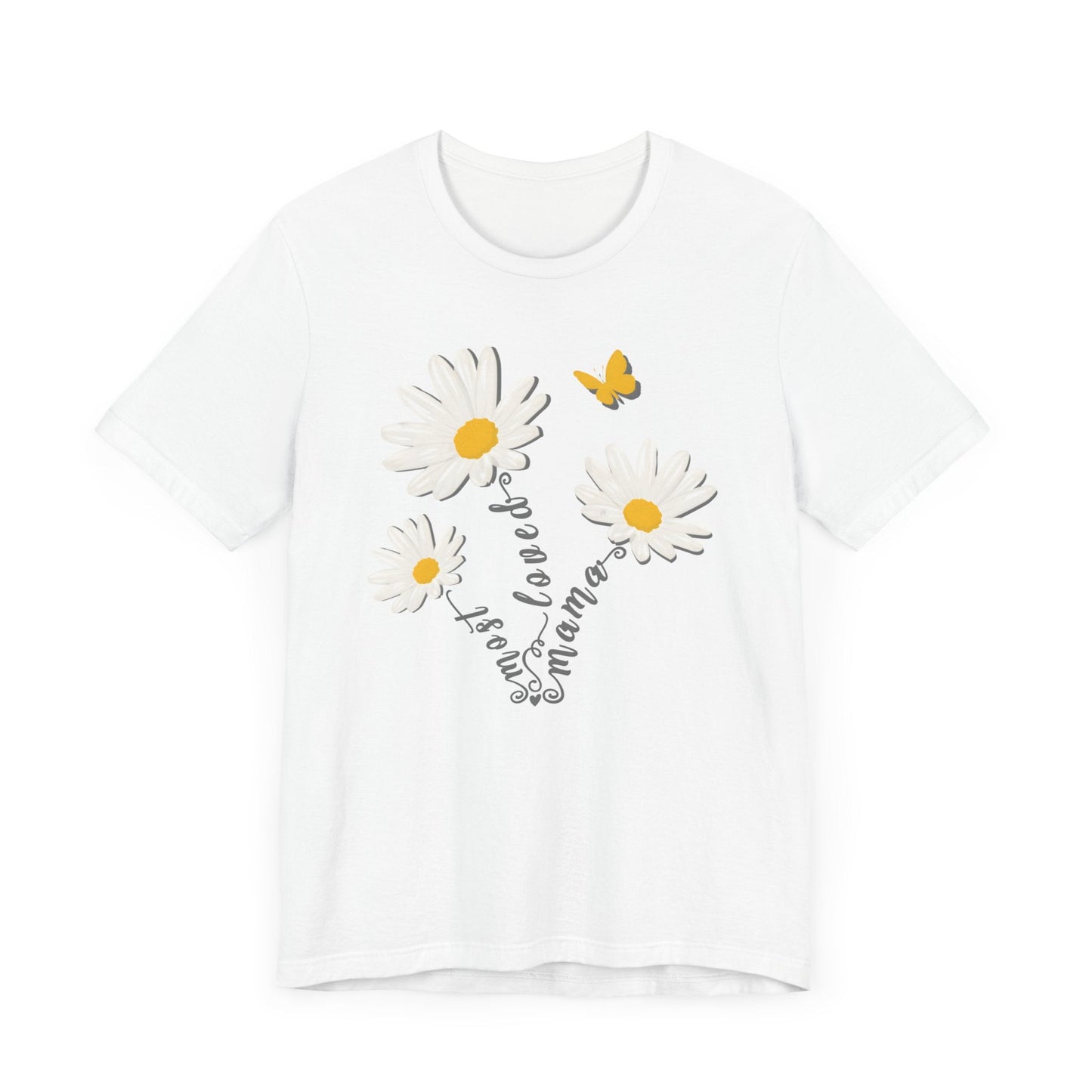Most Loved Mama Daisy Jersey Short Sleeve Tee T-Shirt White / S