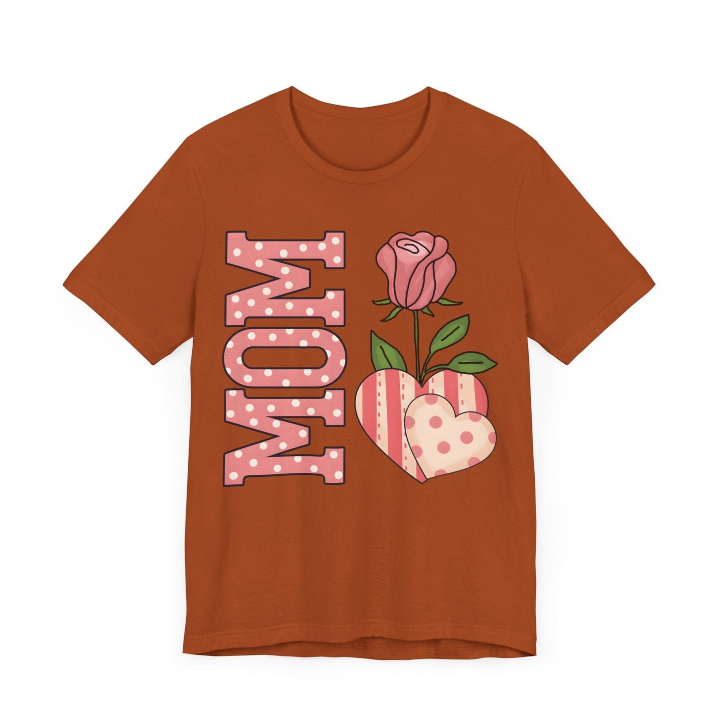 Polka Dot Rose Mom Jersey Short Sleeve Tee T-Shirt Autumn / S